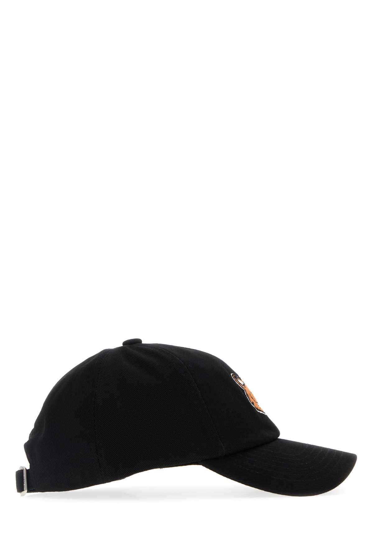 Maison Kitsuné Maison Kitsune Black Cotton Baseball Cap In Black