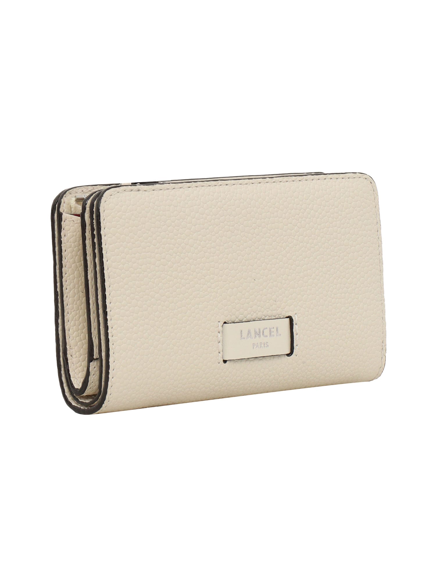 Shop Lancel Compact Wallet In White