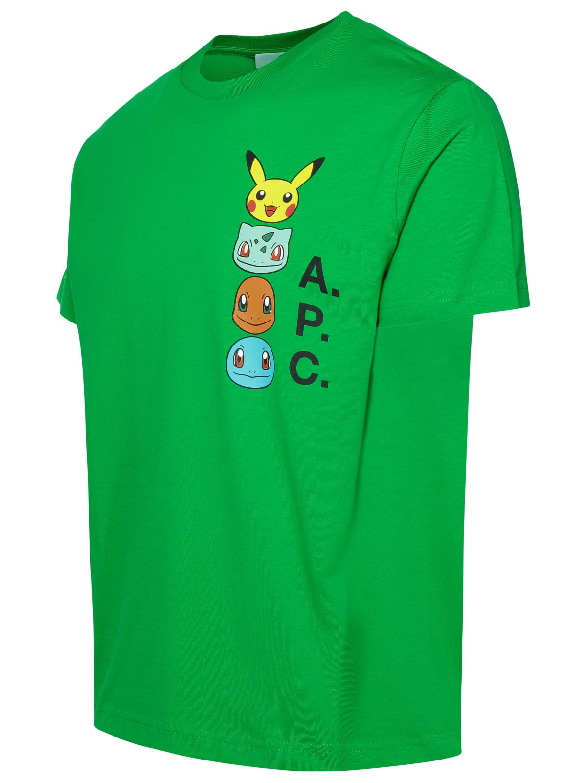 Shop Apc Pokémon The Portrait Green Cotton T-shirt