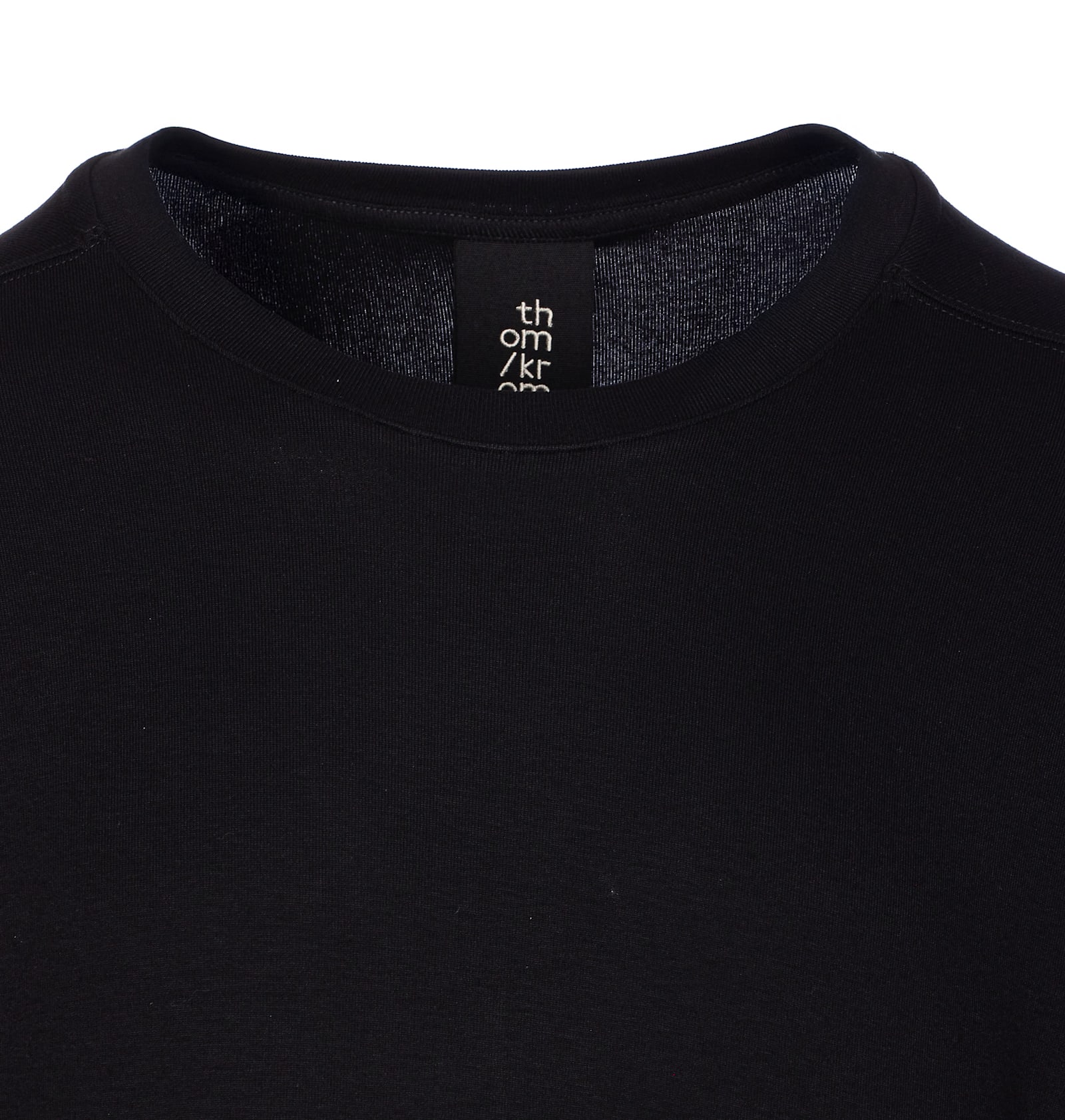 Thom Krom Contrast-stitch Short-sleeve T-shirt In Black