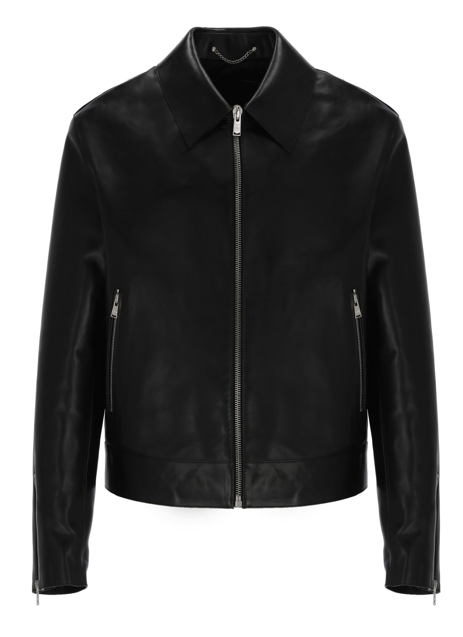 Shop Lanvin Leather Jacket In Black