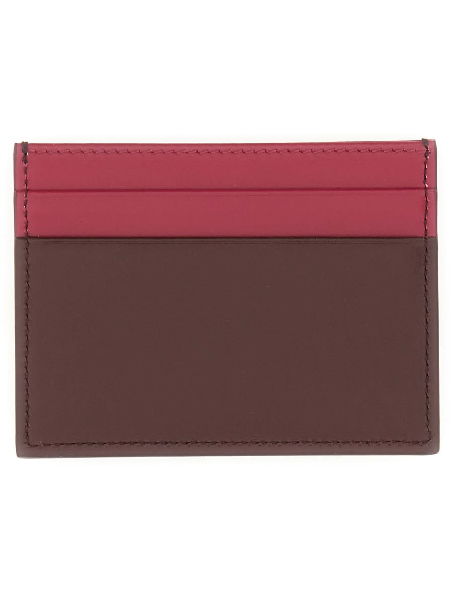 Dolce & Gabbana Leather Card Holder In Multicolour