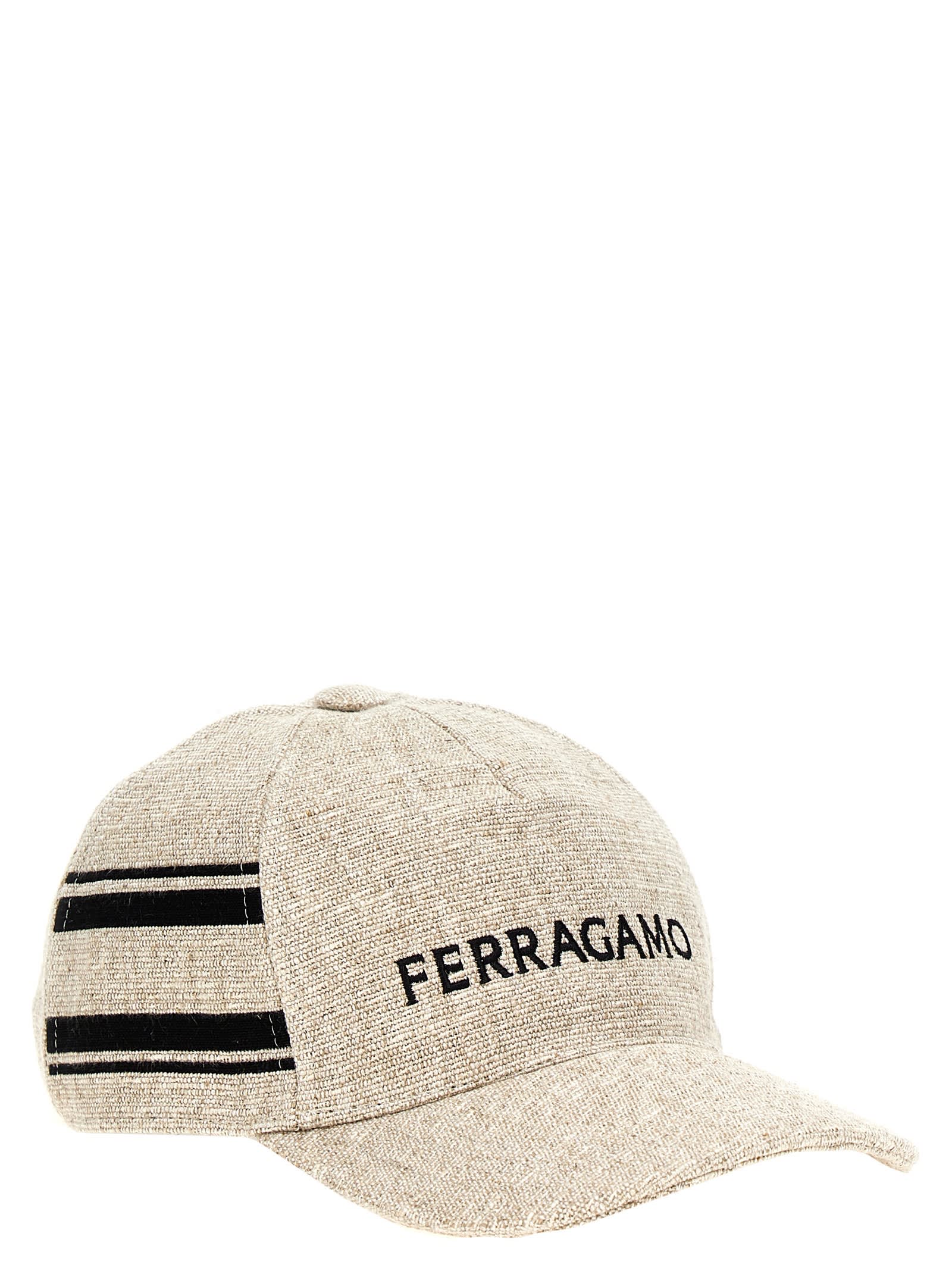 Shop Ferragamo Resort Baseball Cap In Beige