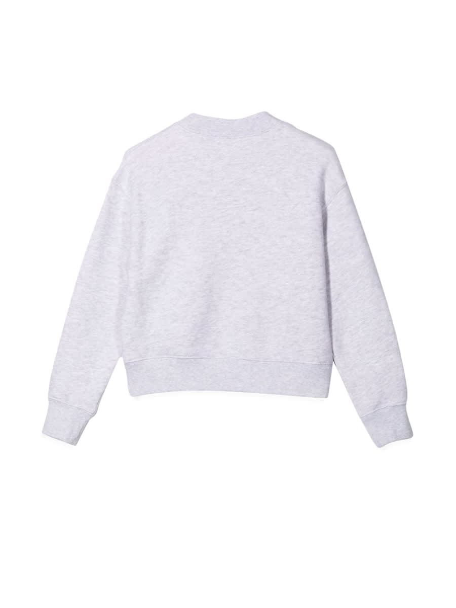 Palm Angels Teddy Bear-print Cotton Sweatshirt In Grey