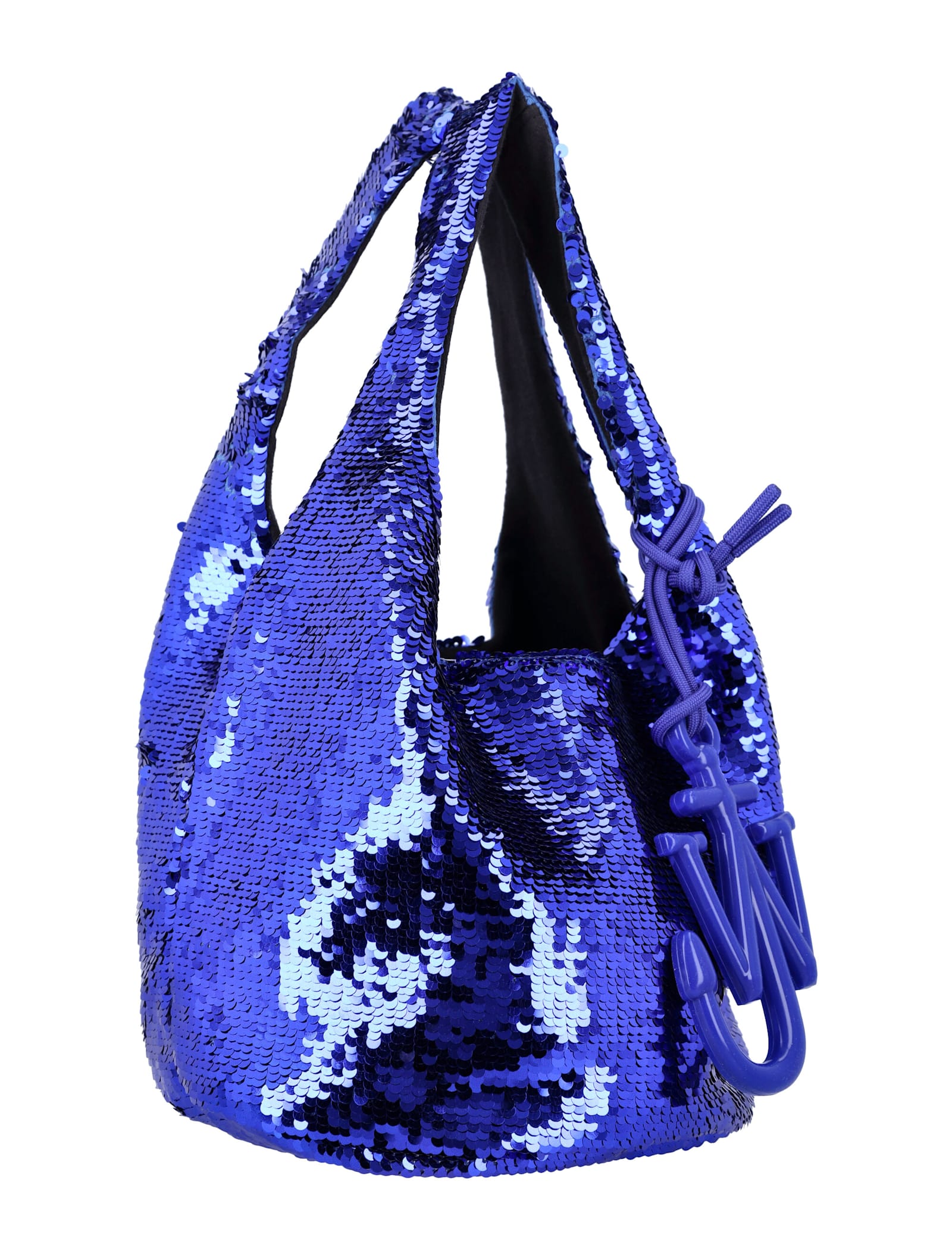 Jw Anderson J. W. Anderson Mini Sequin Shopper In Dark Blue