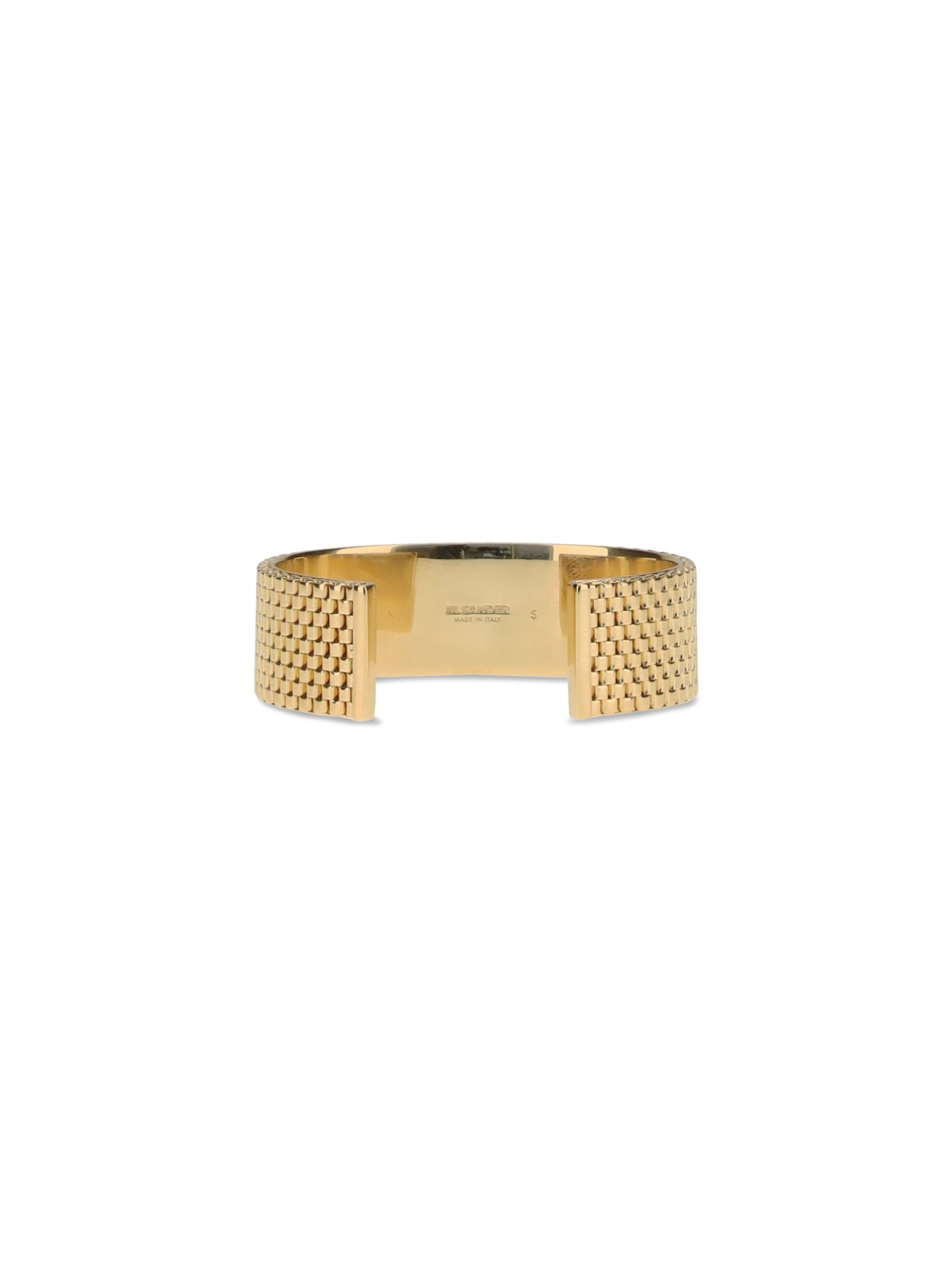 Jil Sander Bracelet Refined Mesh Texture In Gold