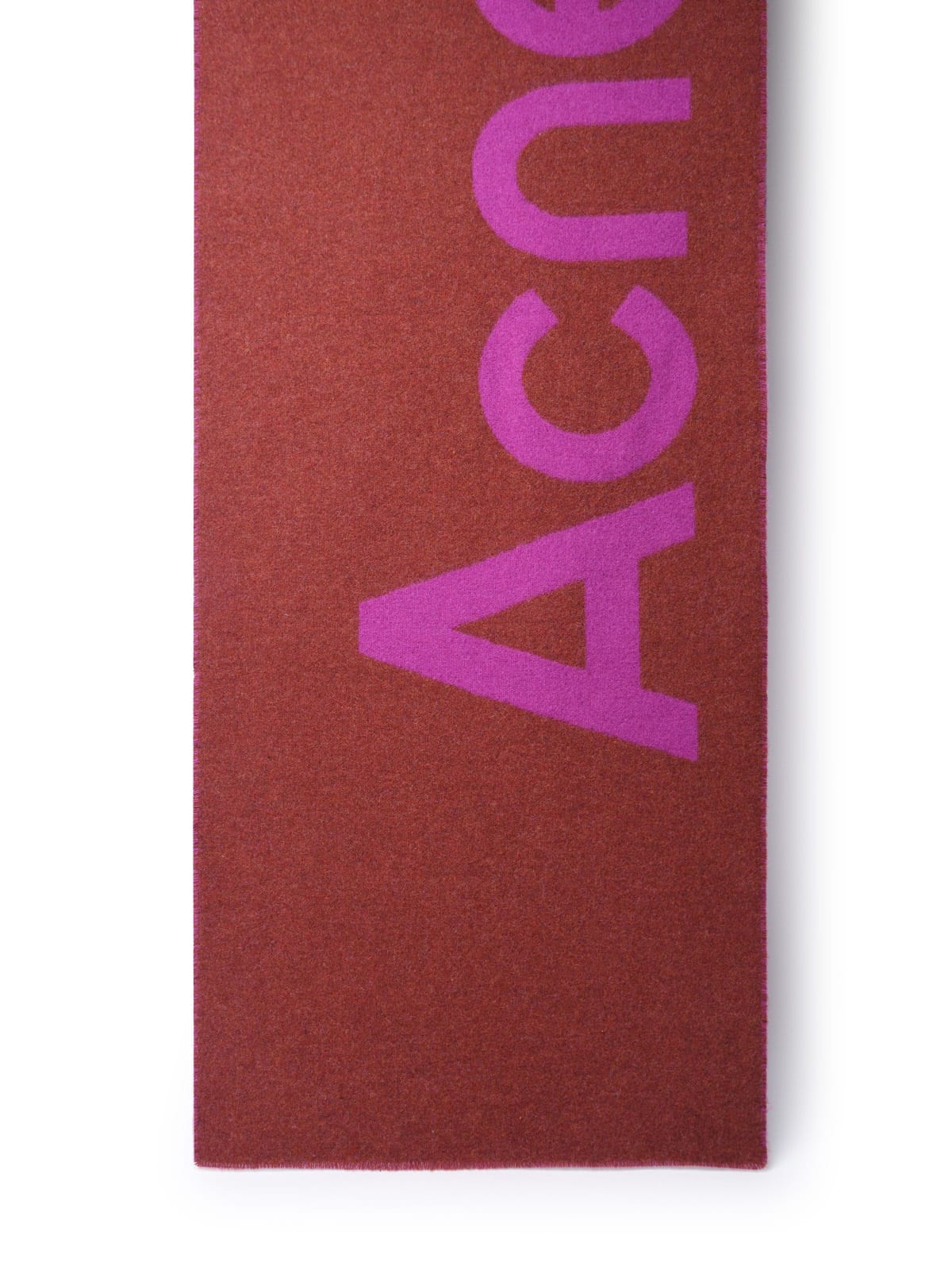 Shop Acne Studios Fuchsia Wool Blend Scarf In Magenta Pink/maroon Red