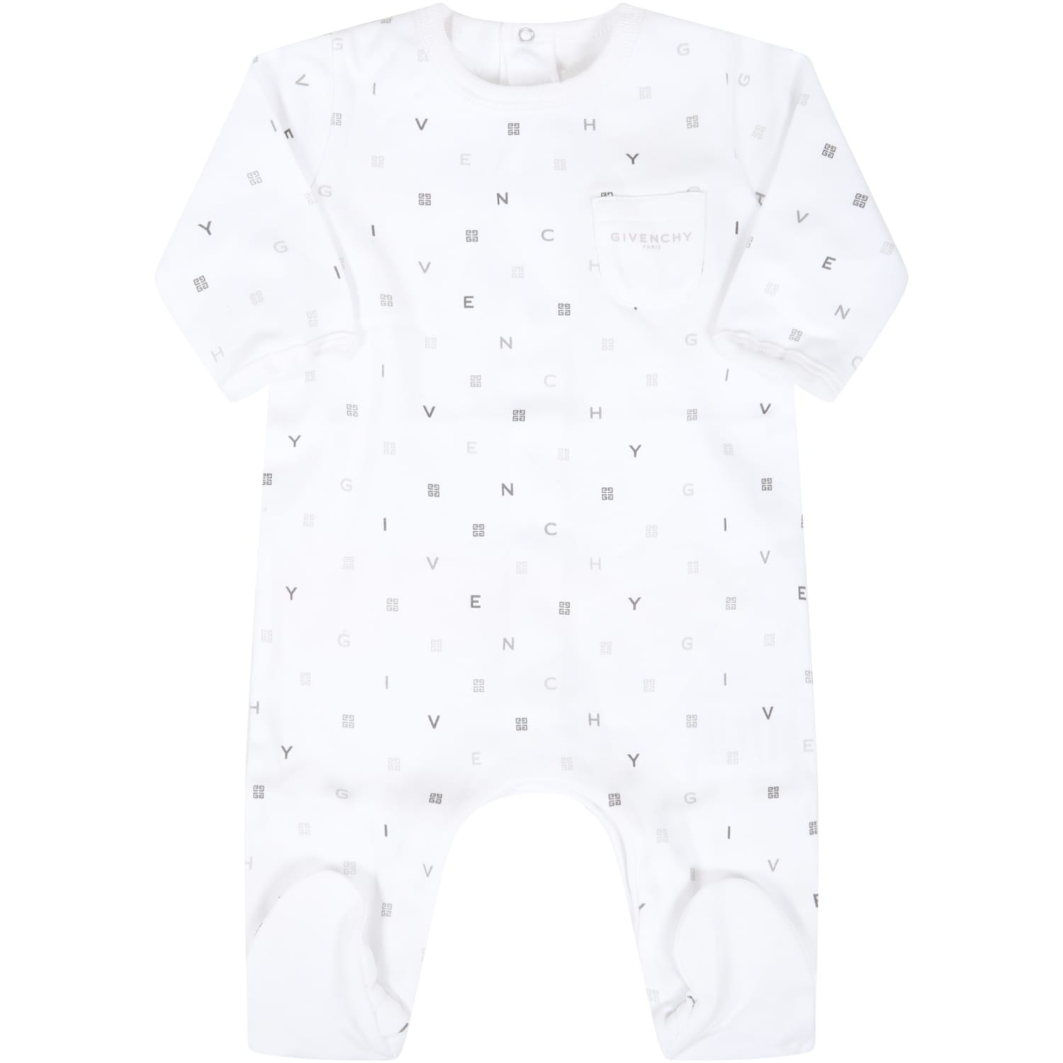 Givenchy White Babygrow For Baby Kids