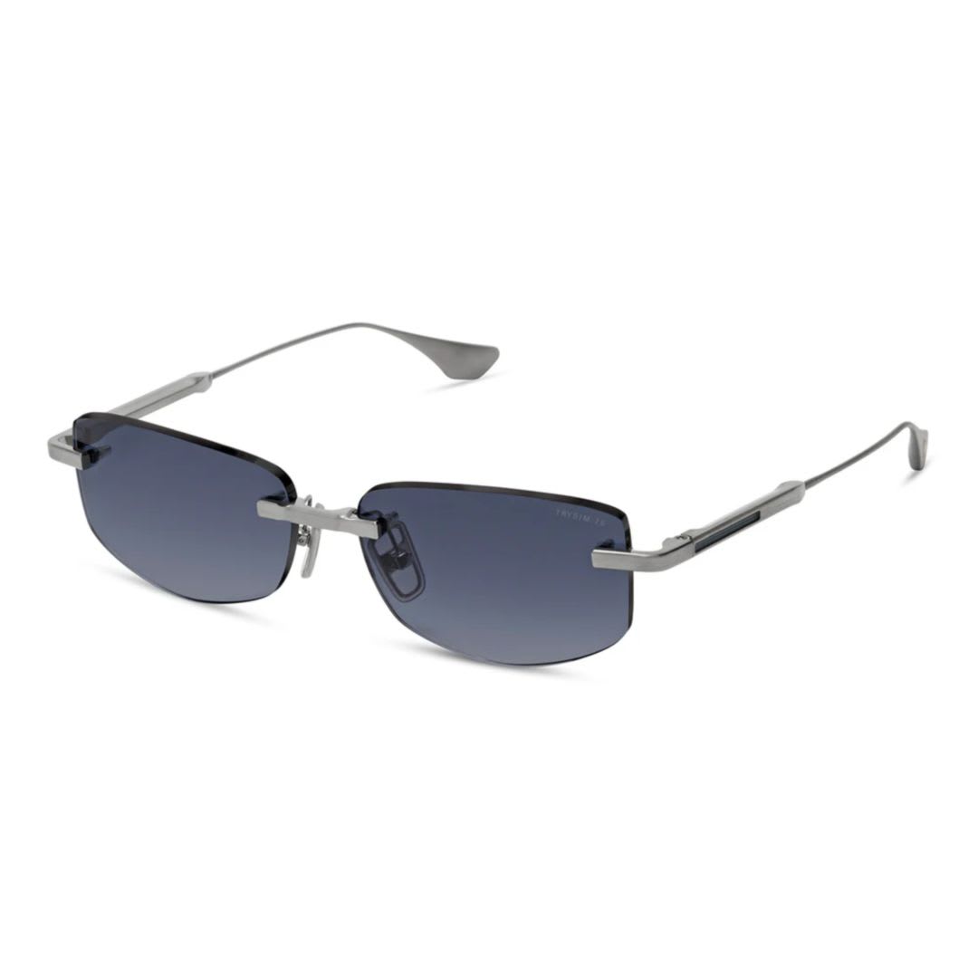 Dita Trysim.75brushed Raw Titanium In Blue