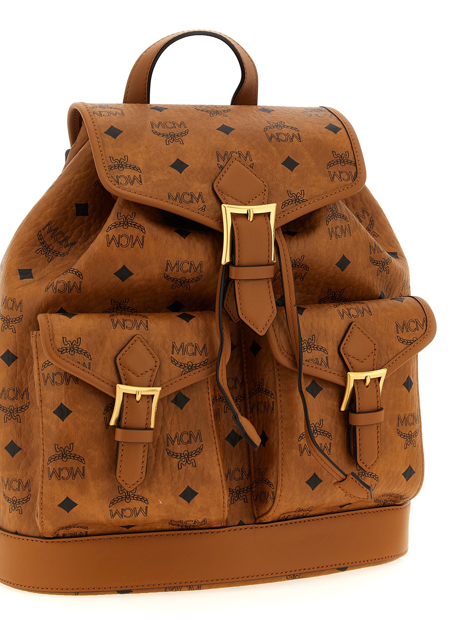Mcm Aren Backpack In Brown
