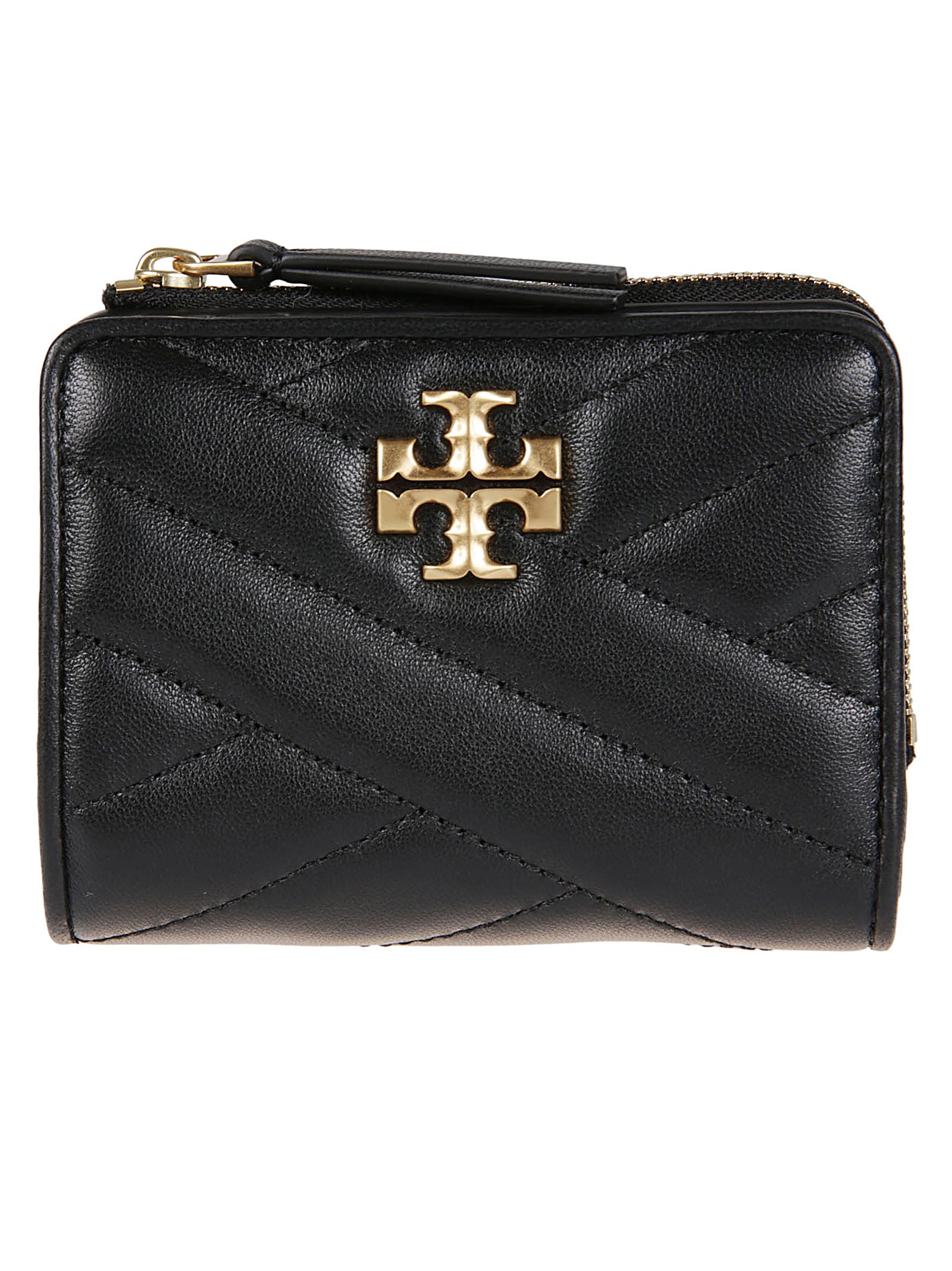 Tory Burch Kira Chevron Bi-fold Wallet In Black