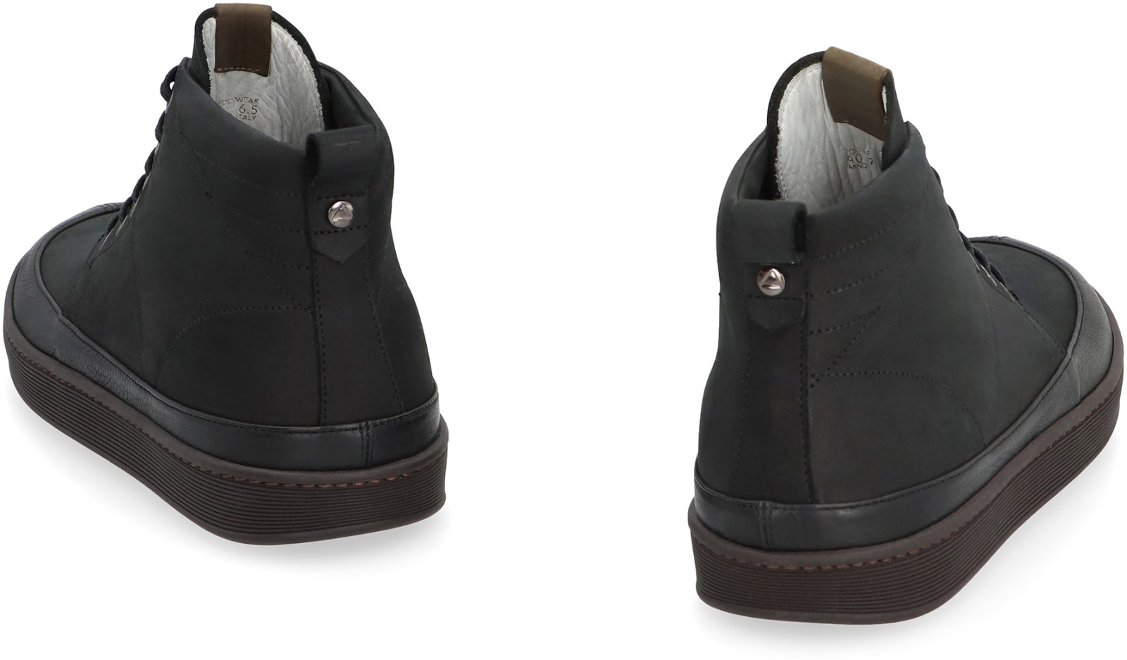 Shop Volta Leather High-top Sneakers In Black