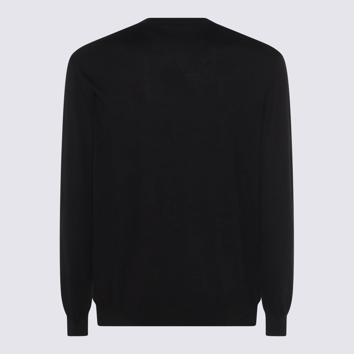 Malo Maglia Girocollo In Cashmere E Seta In Black