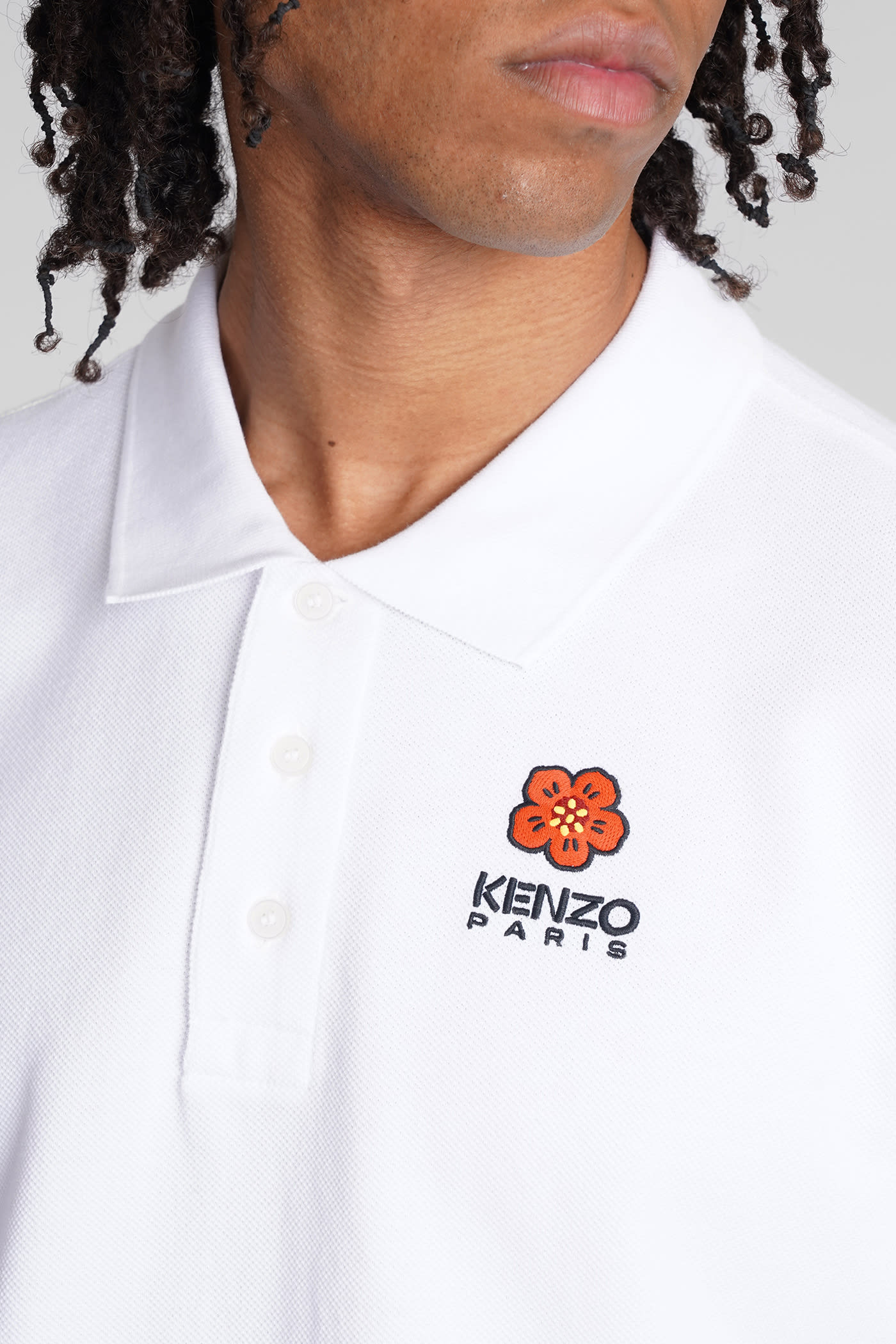 Shop Kenzo Polo In White Cotton