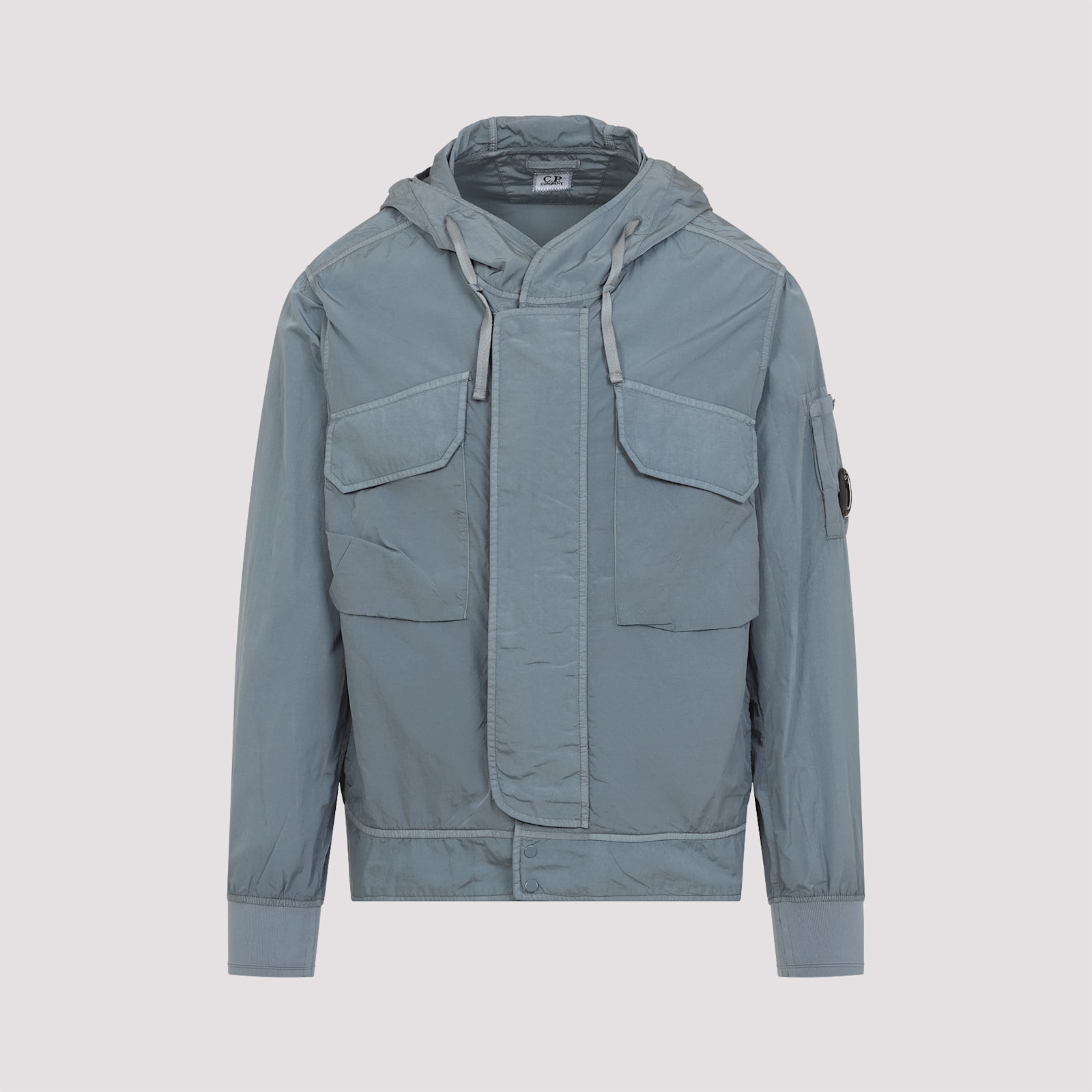 C.p. Company Chrome-r Lens Hooded Jacket In Stormy Weather