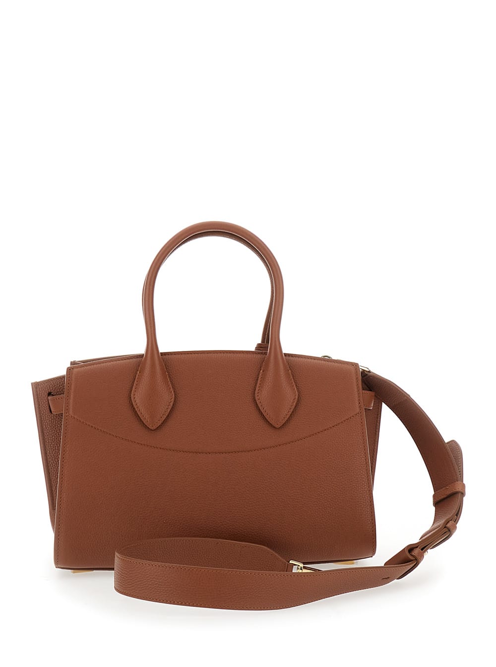 Ferragamo St Soft S Nw Top Handle 28,0x12,5x18,5 In Brown