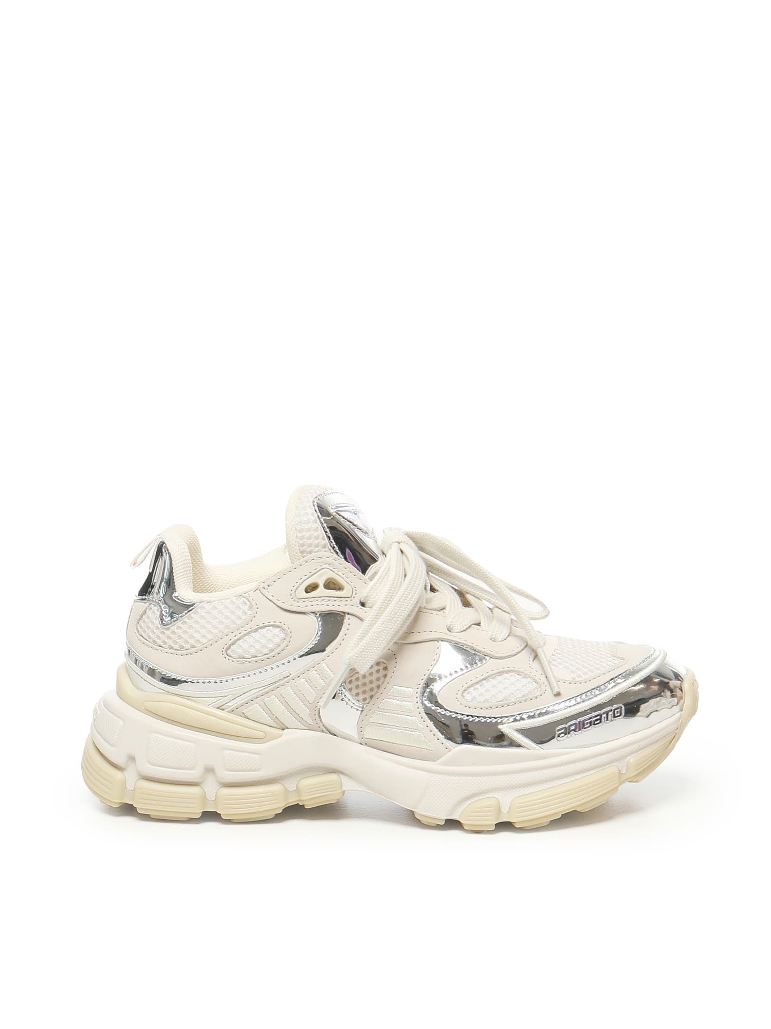 Axel Arigato Metallic-panel Leather Sneakers In Neutral