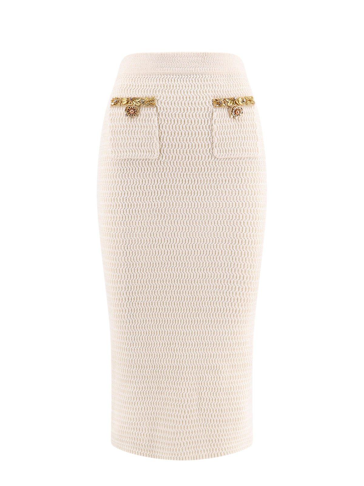 Lurex Knitted Midi Skirt