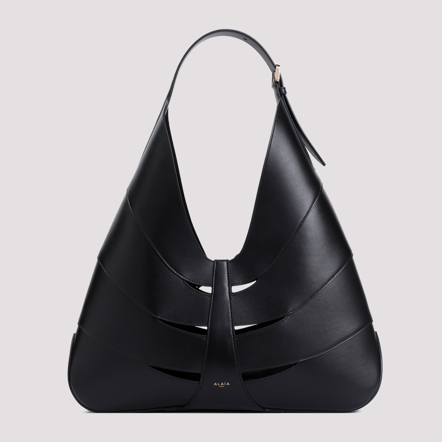 Shop Alaïa Delta Hobo Bag In Noir