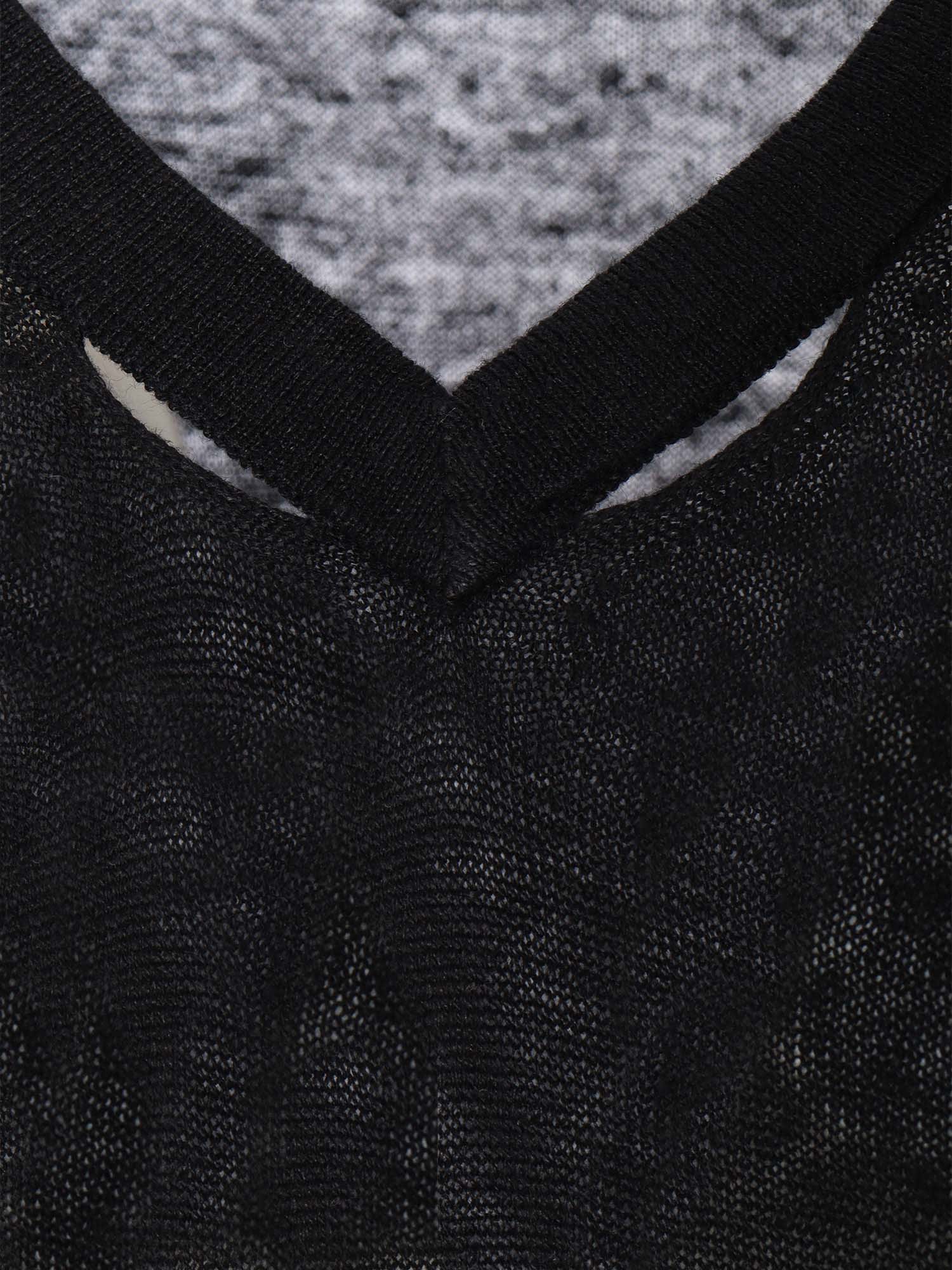 Shop Kangra Black Short-sleeved Sweater