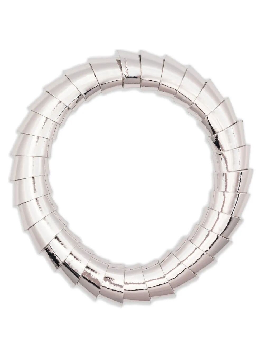 Liviana Conti Logo-engraved Necklace In Metallic