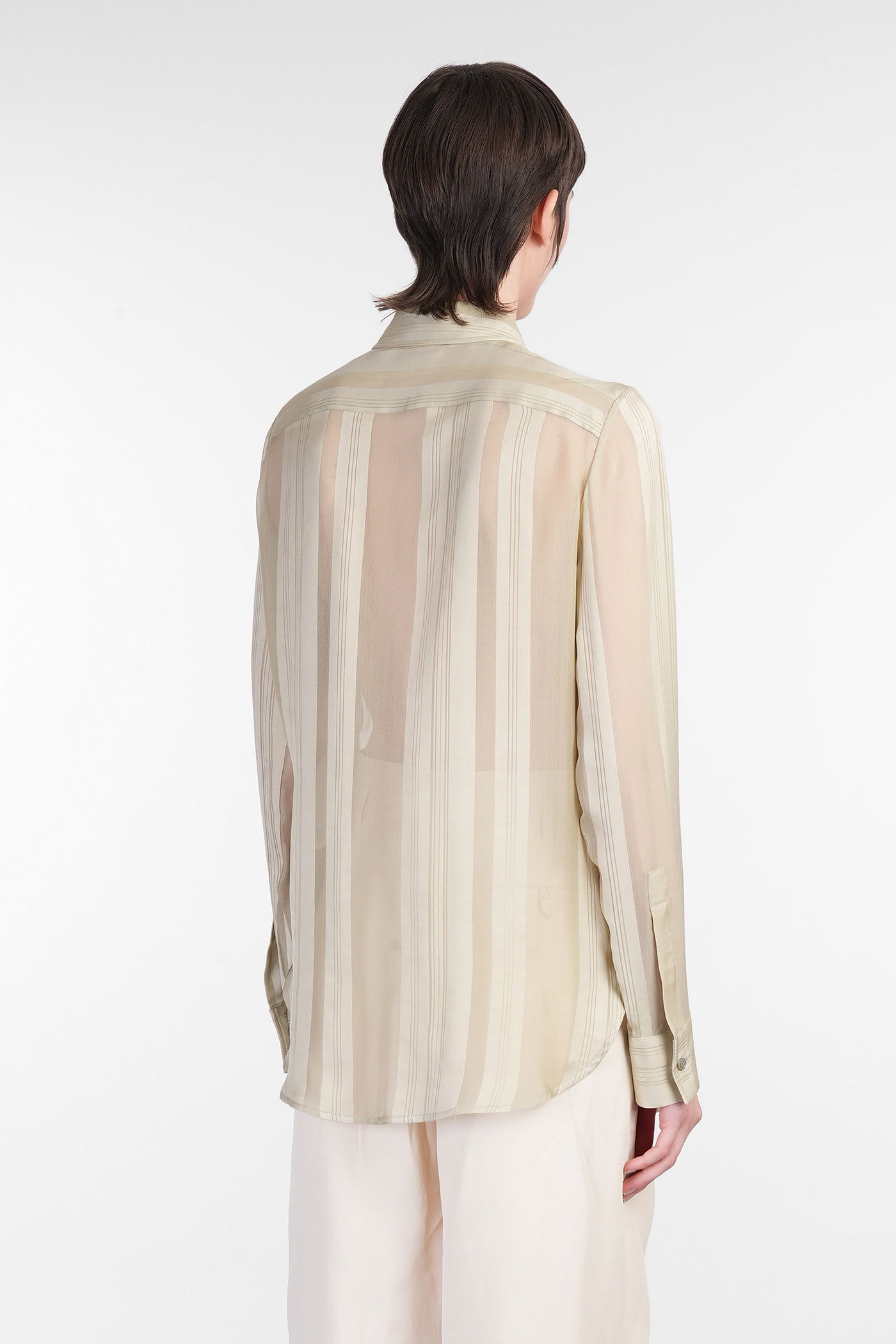 Stella Mccartney Shirt In Beige Silk In Neutral