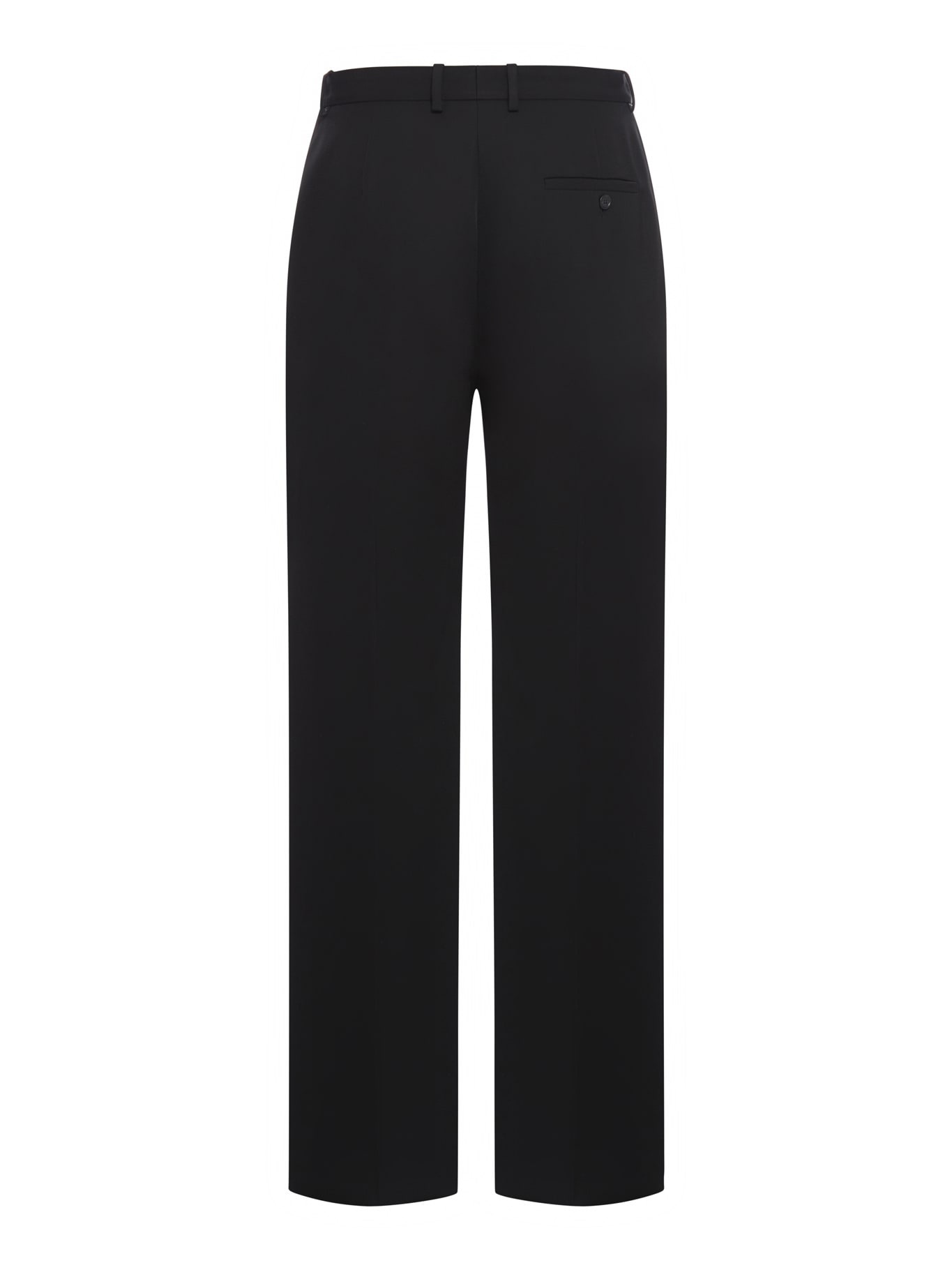 Shop Balenciaga Regular Fit Pants Barathea In Black