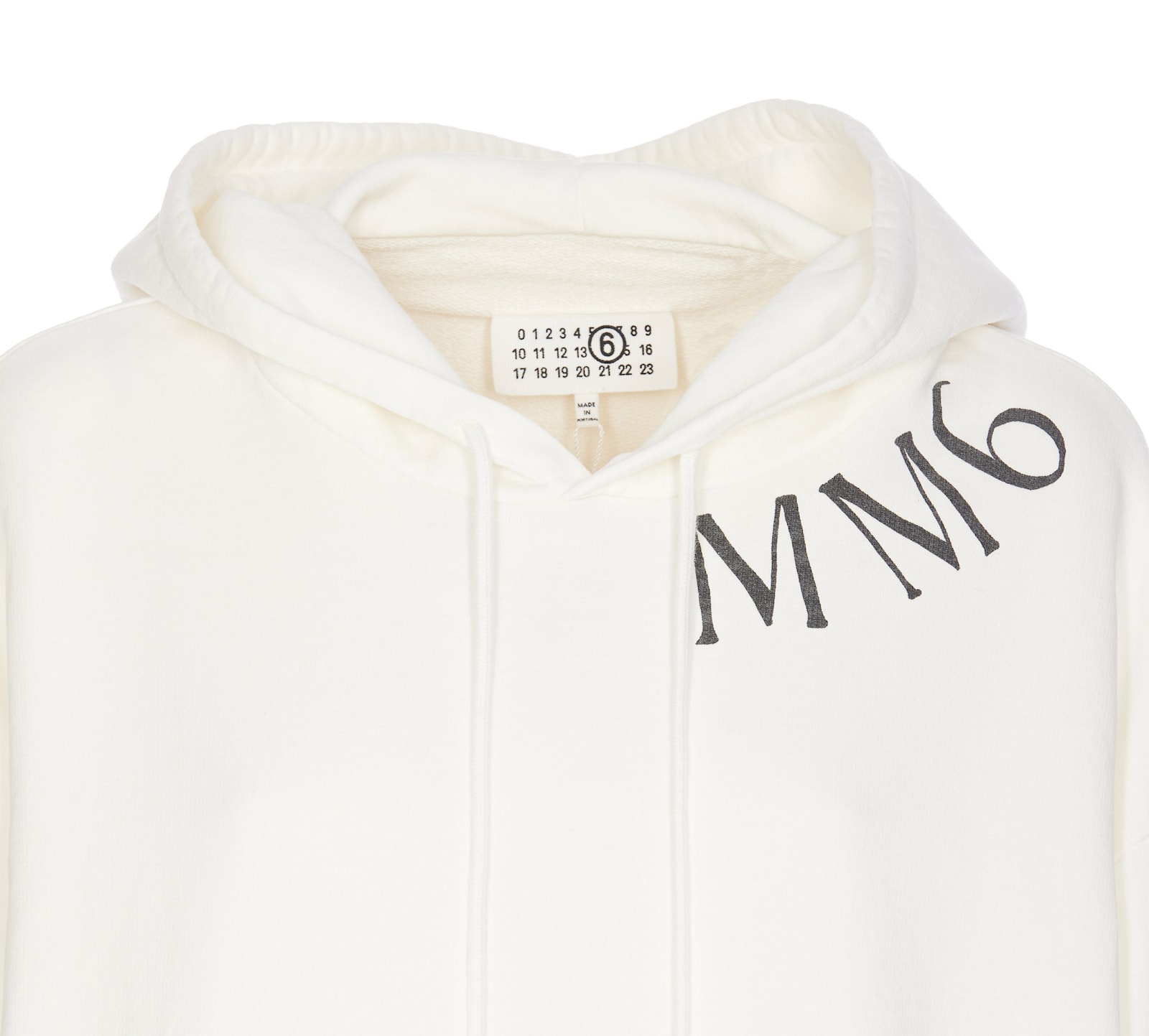 Shop Mm6 Maison Margiela Printed Sweatshirt In Bianco
