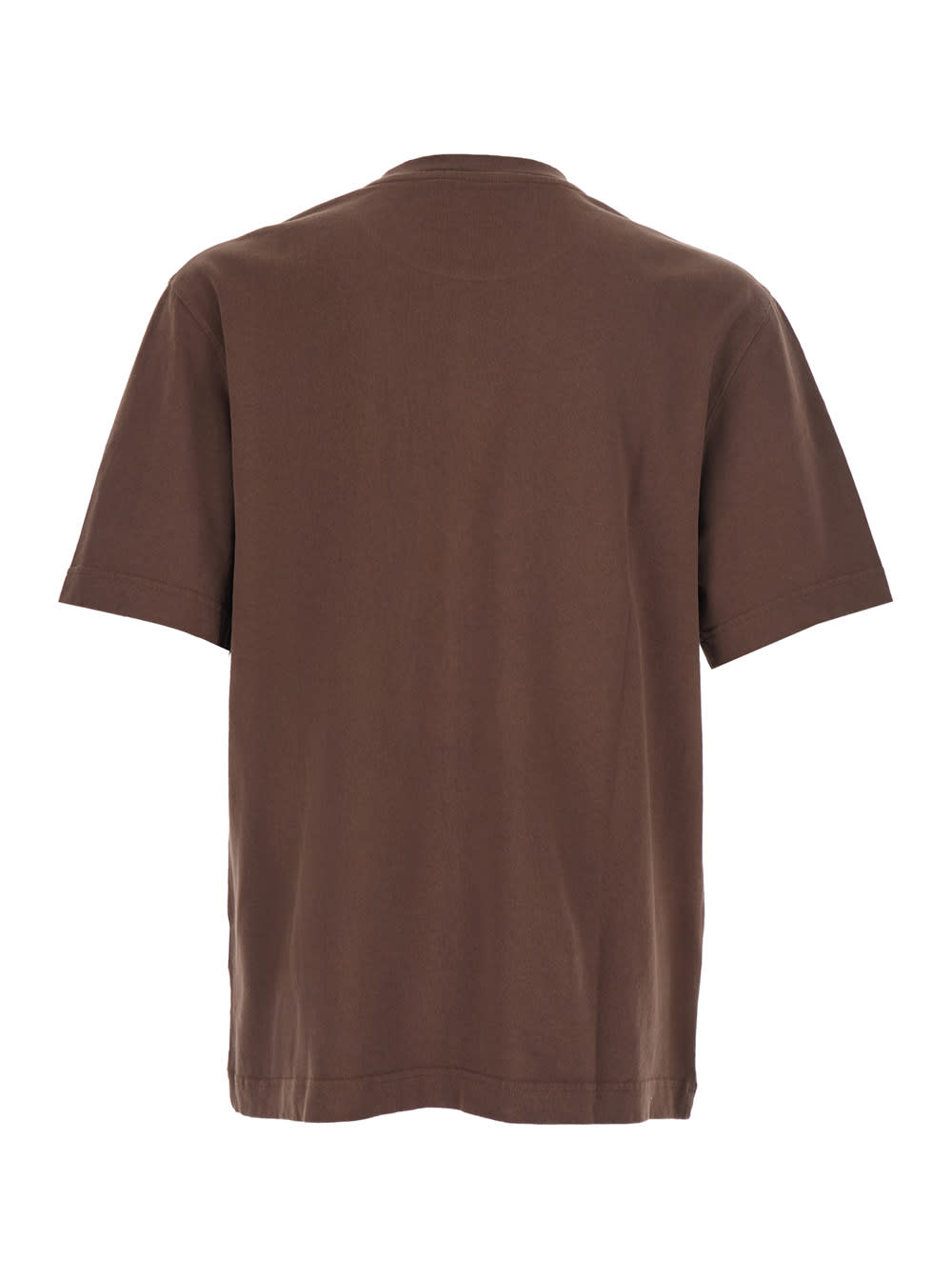 Jacquemus Le T-shirt Gros Grain Brown T-shirt With Logo Patch On The Front In Cotton Man In Brown