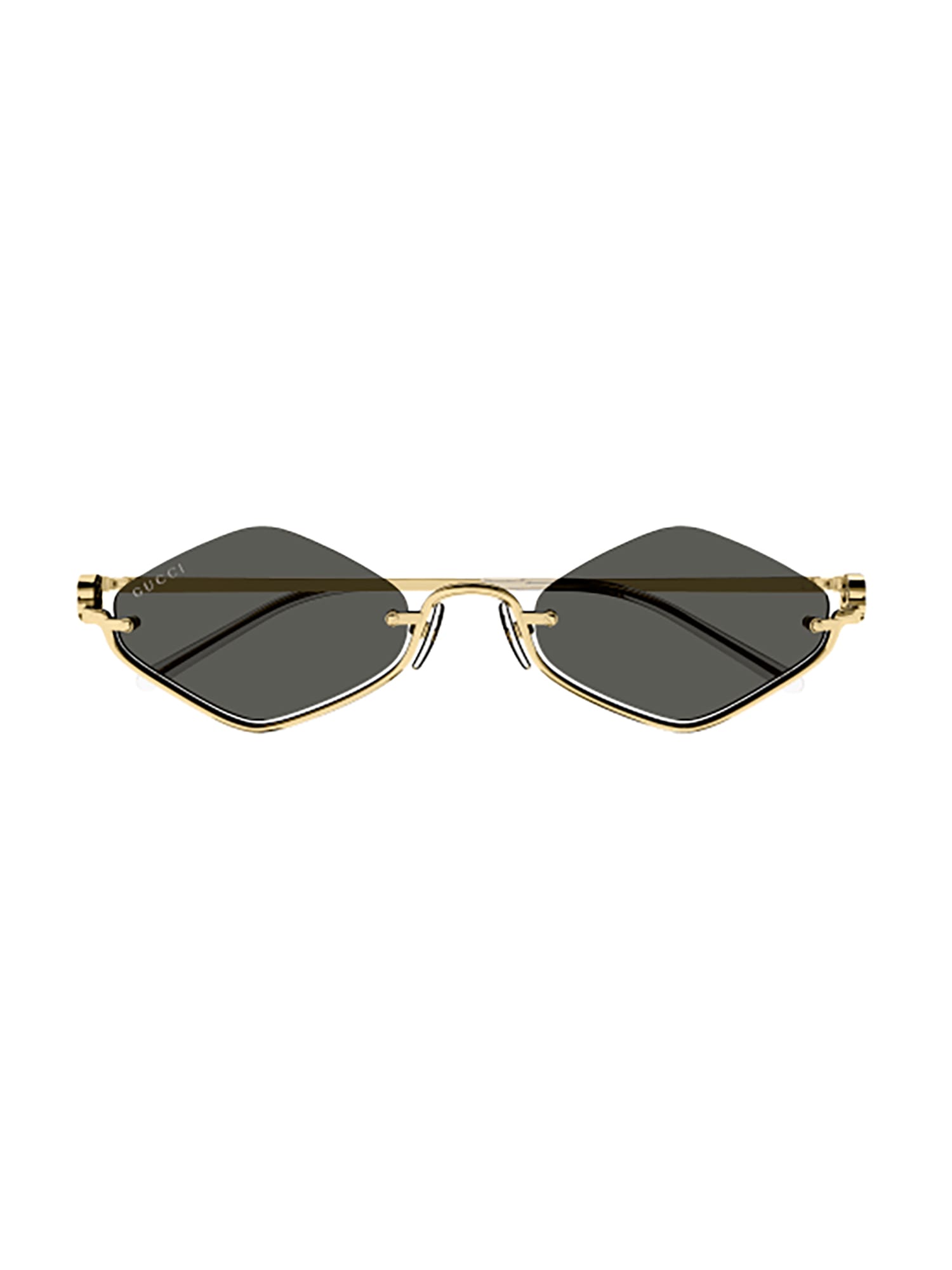 Shop Gucci Gg1604s Sunglasses In Gold Gold Grey