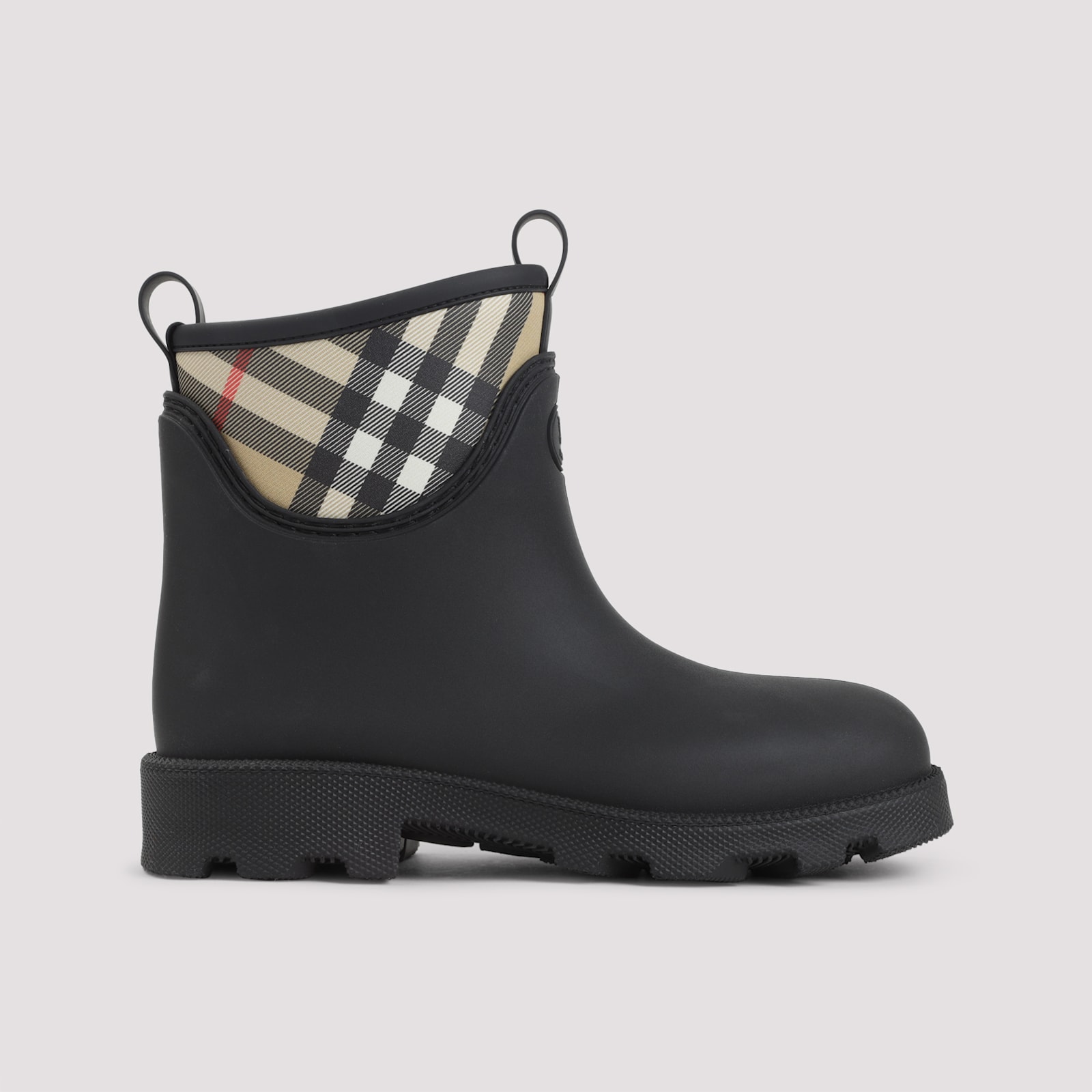 Burberry Women Marsh Stamp Rubber Ankle Boots In Black