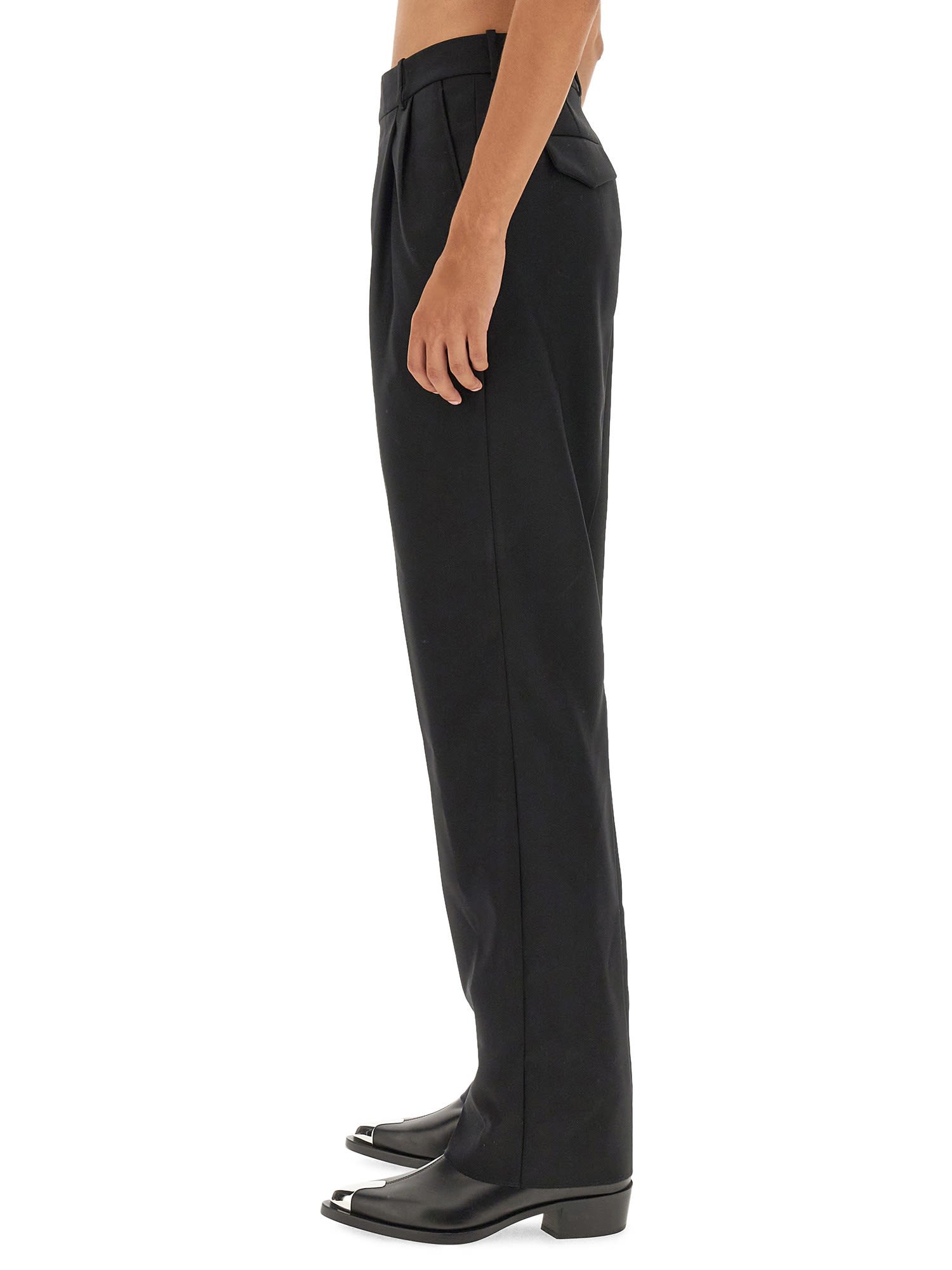 Alexander Mcqueen Alexander Mc Queen Organic Cotton Trousers In Nero