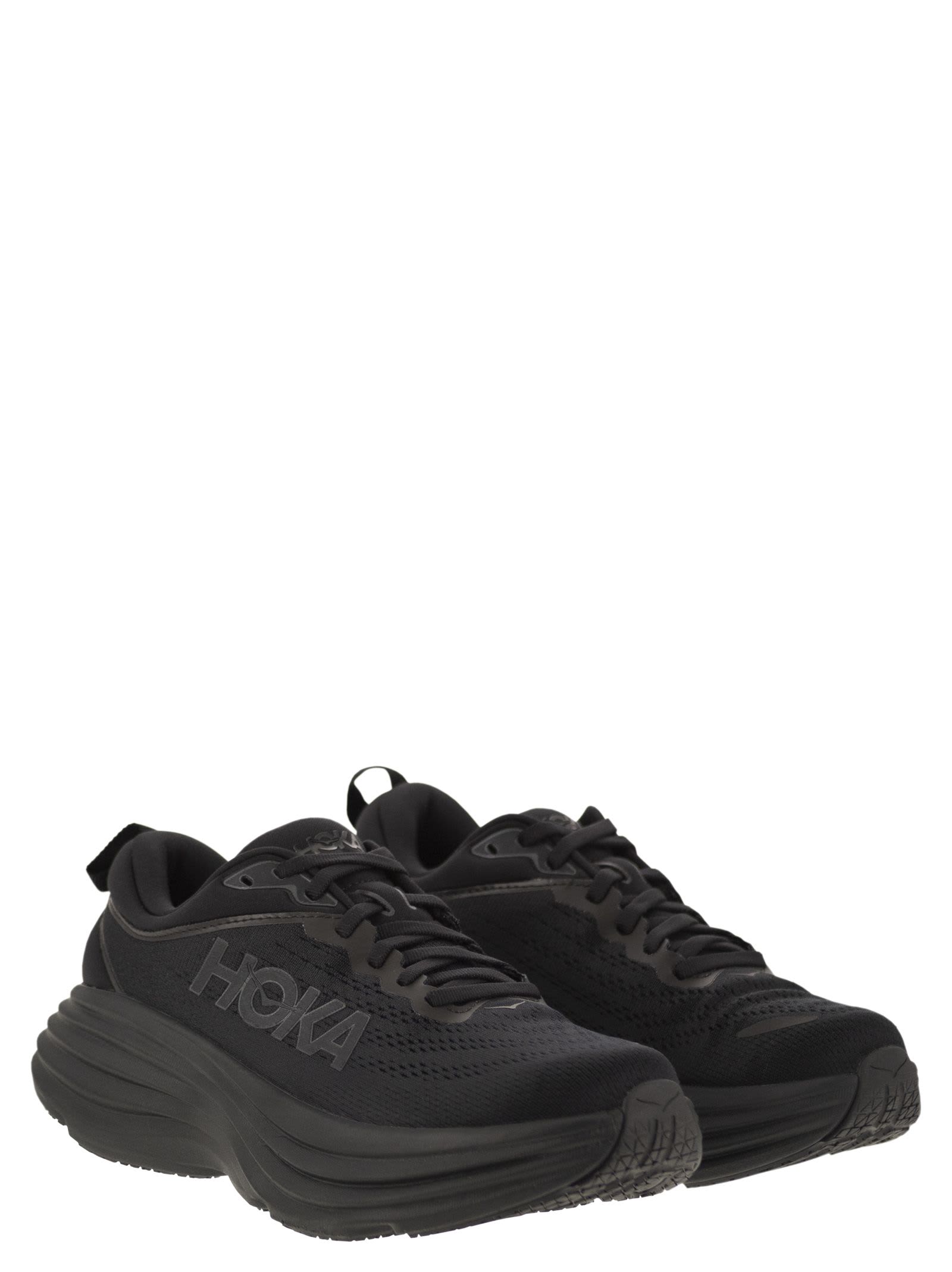 Shop Hoka Bondi 8 - Ultra-shortened Sports Shoe In Black