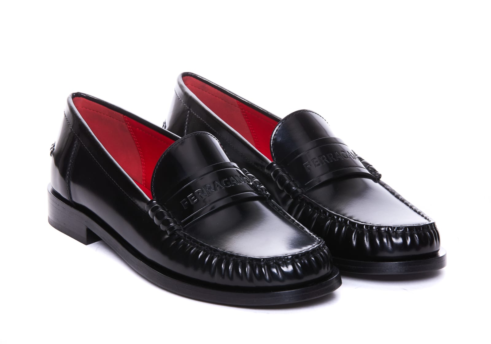 Shop Ferragamo Irina Logo Loafers In Black