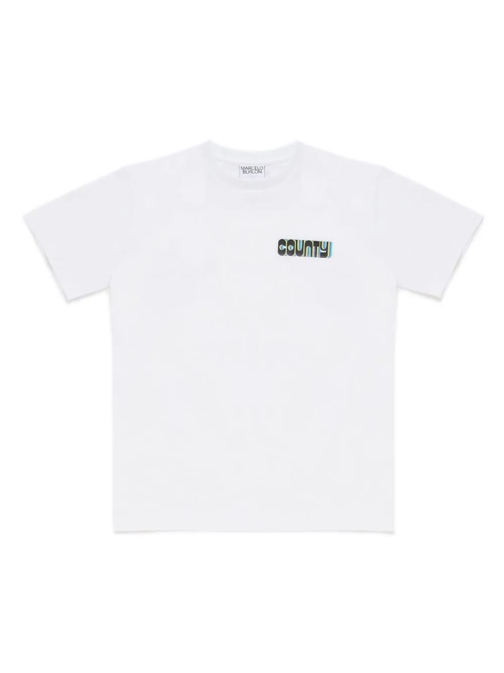 Shop Marcelo Burlon County Of Milan T-shirt Con Stampa In White Li