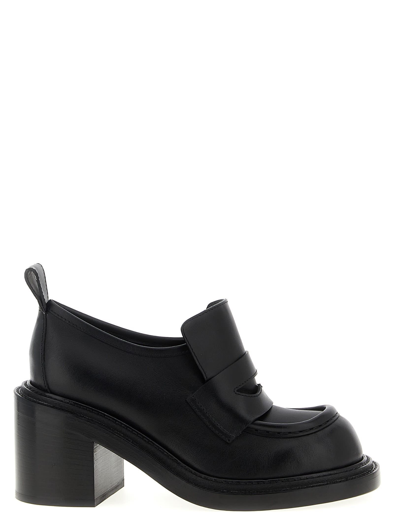 Moschino 90mm Olivia Leather Loafers In Black