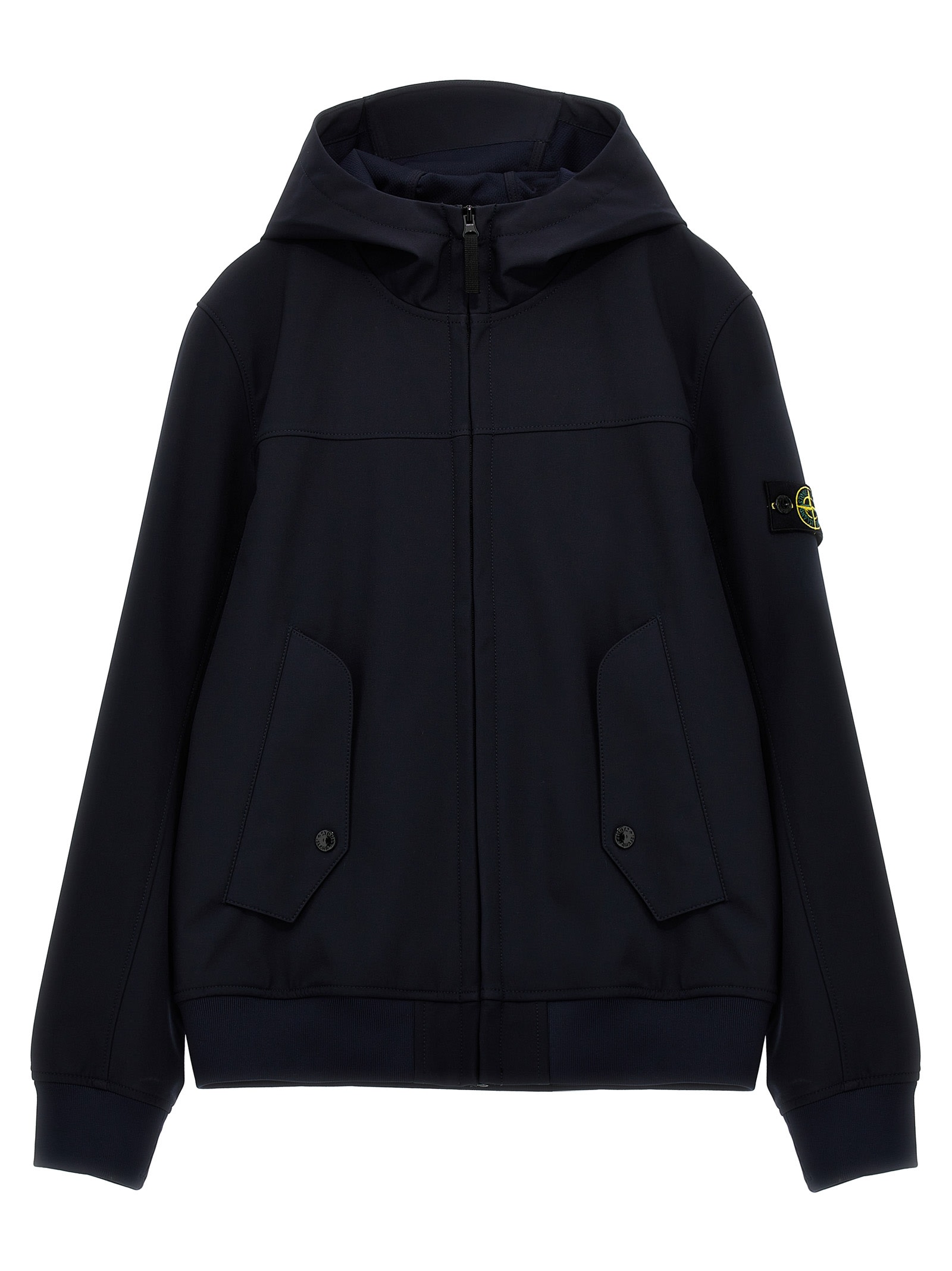 Stone Island Light Soft Shell-r E.dye® Technology Jacket In Blue