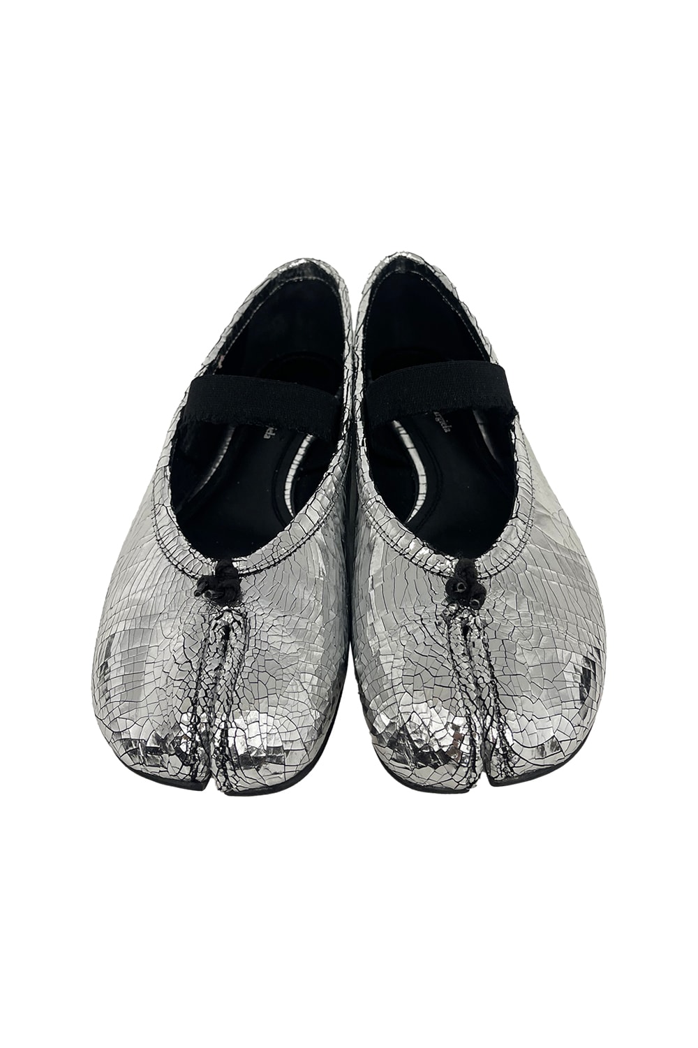 Maison Margiela Tabi Ballerina Broken Mirror In Silver