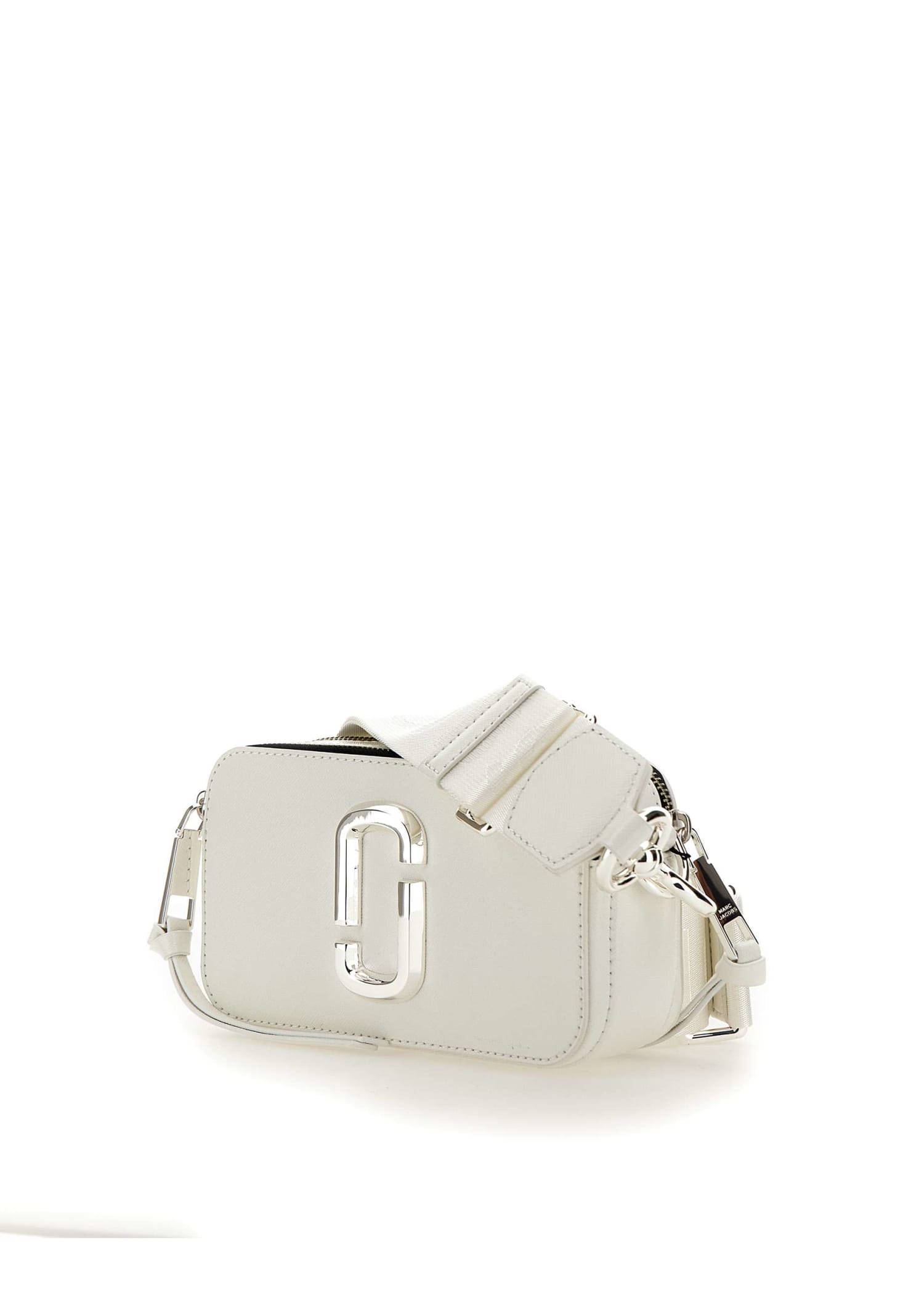 Shop Marc Jacobs The Snapshot Leather Bag In White