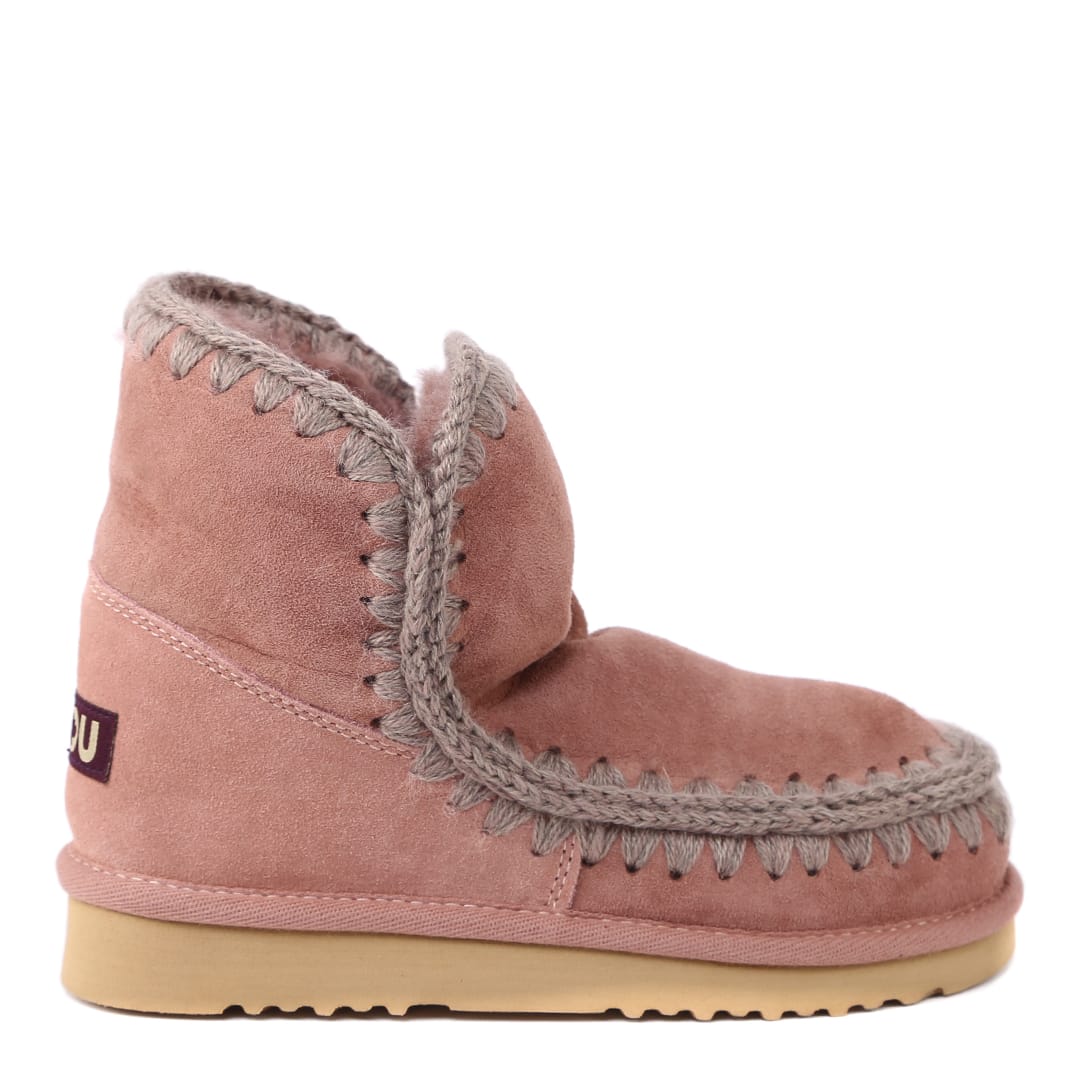 Mou ESKIMO 18 BOOTS IN DARK PINK SUEDE