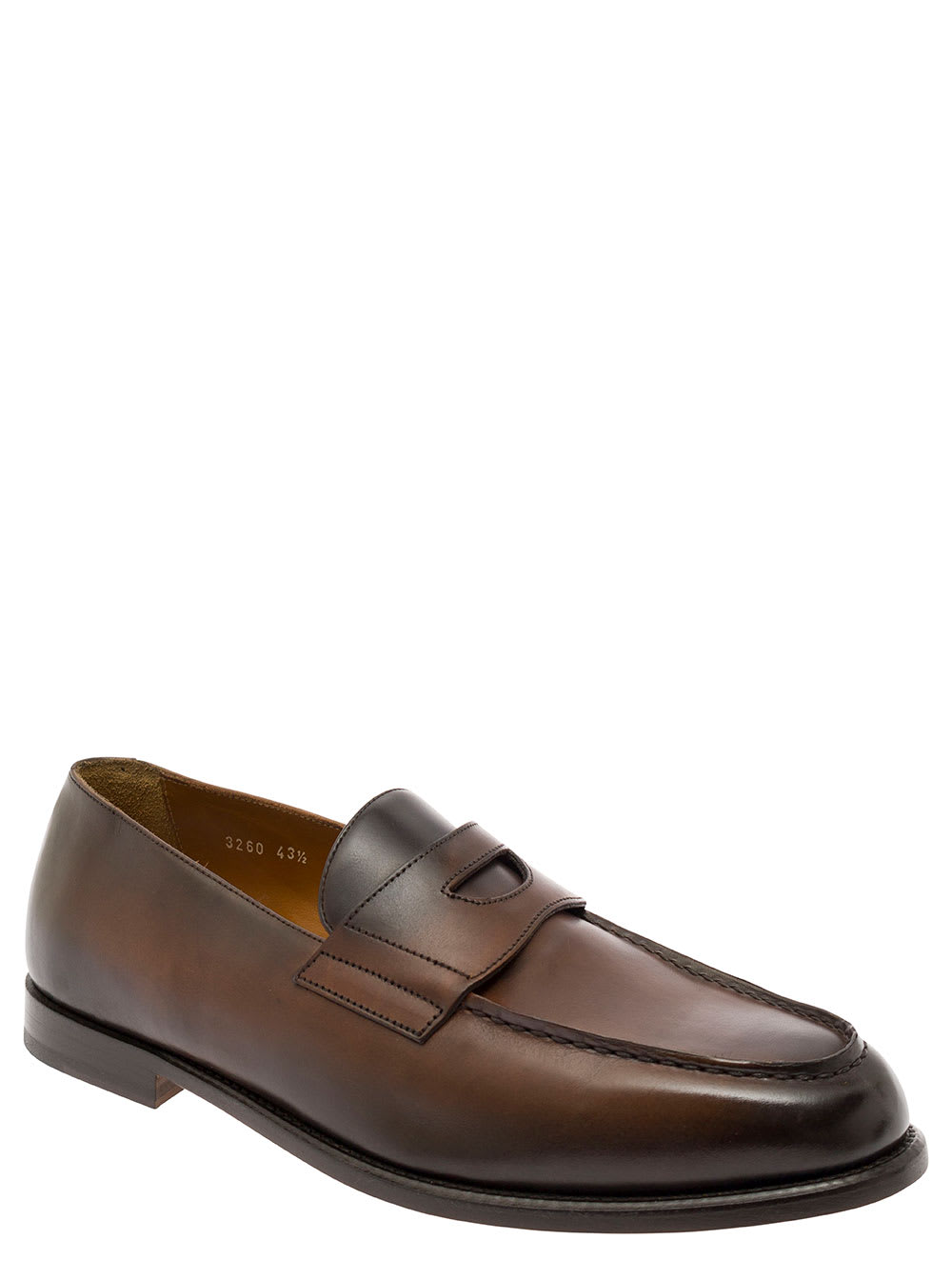 Shop Doucal's Deco Loafers In Wood Fdo Moro