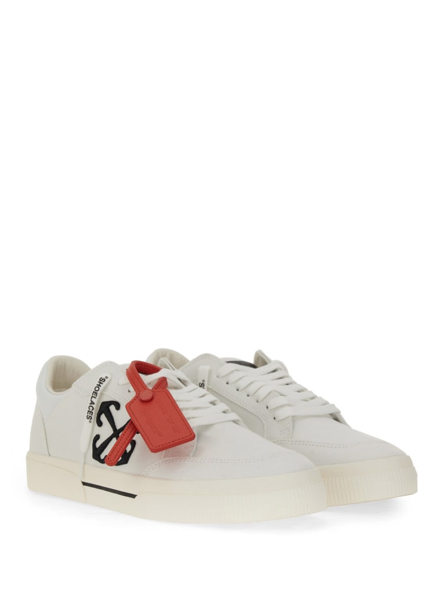 Shop Off-white Leather Sneaker In Multicolour