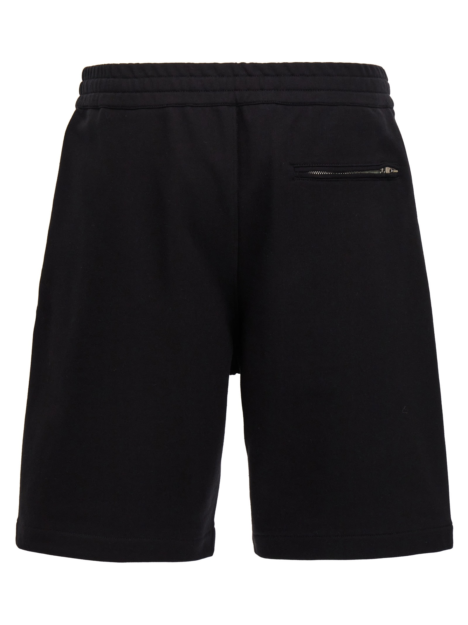 Shop Alexander Mcqueen Graffiti Bermuda Shorts In Black