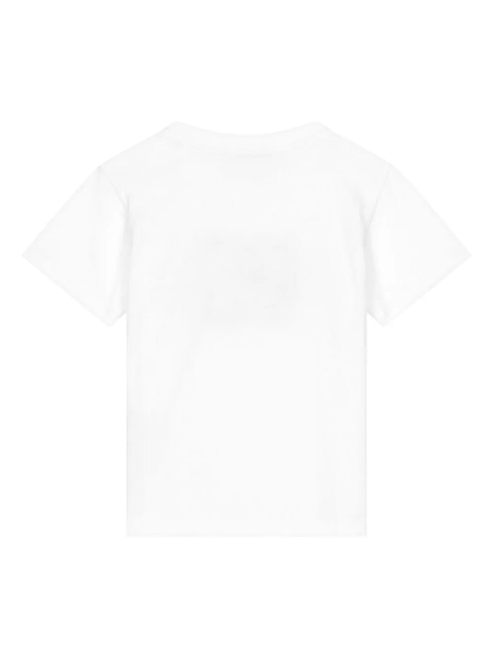 Shop Dolce & Gabbana White T-shirt With Dg Flower Print