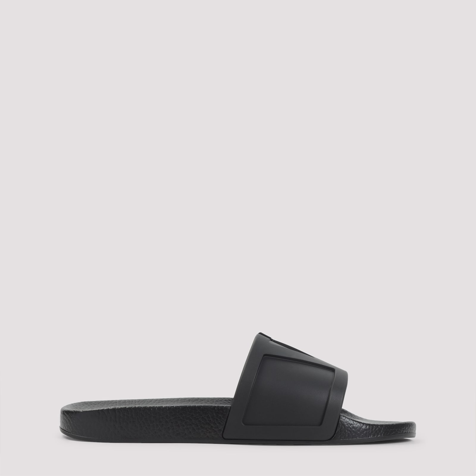 Valentino Pool Slide Coolside Slippers In Black