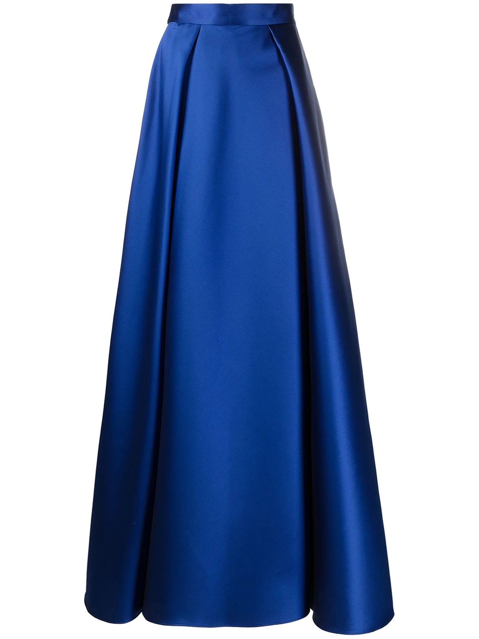 Alberta Ferretti Royal Blue A-line Maxi Skirt