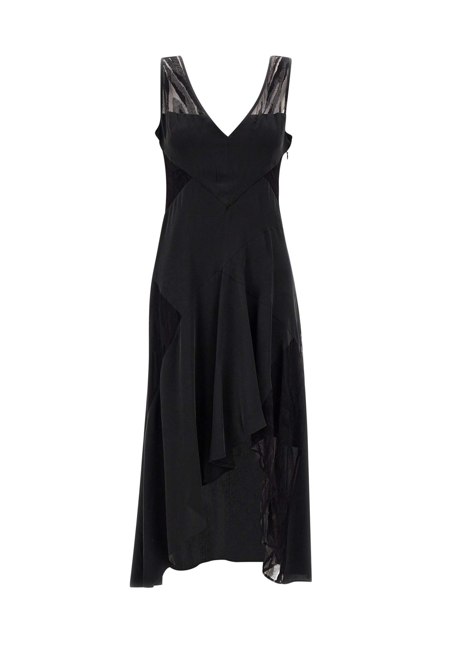 Shop Iro Judya Silk Dress In Black