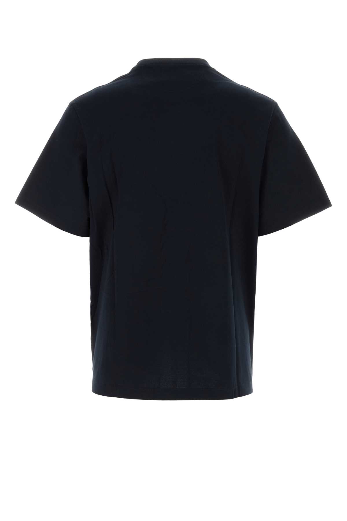 Shop Fendi Black Cotton T-shirt In Darkblu