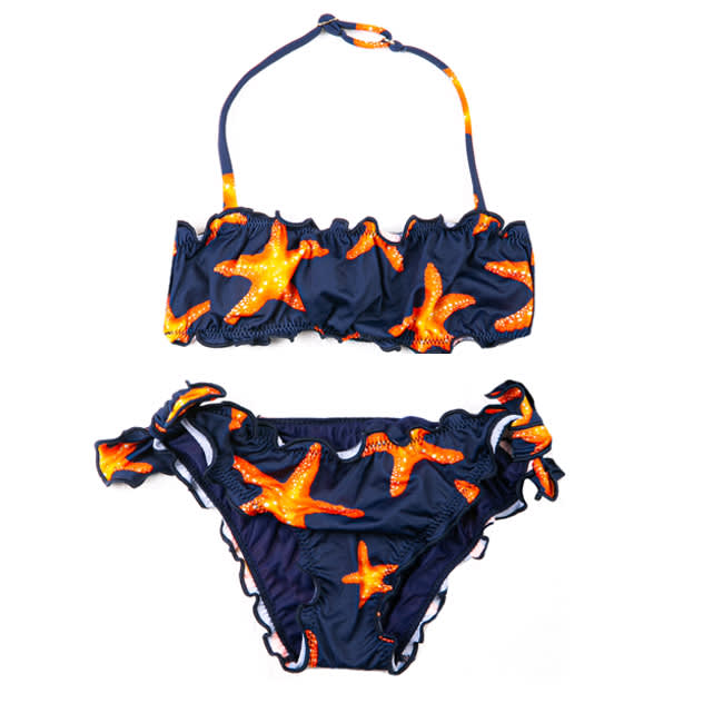 MC2 Saint Barth Starfish Print - Frou Frou Girl Bandeau Bikini