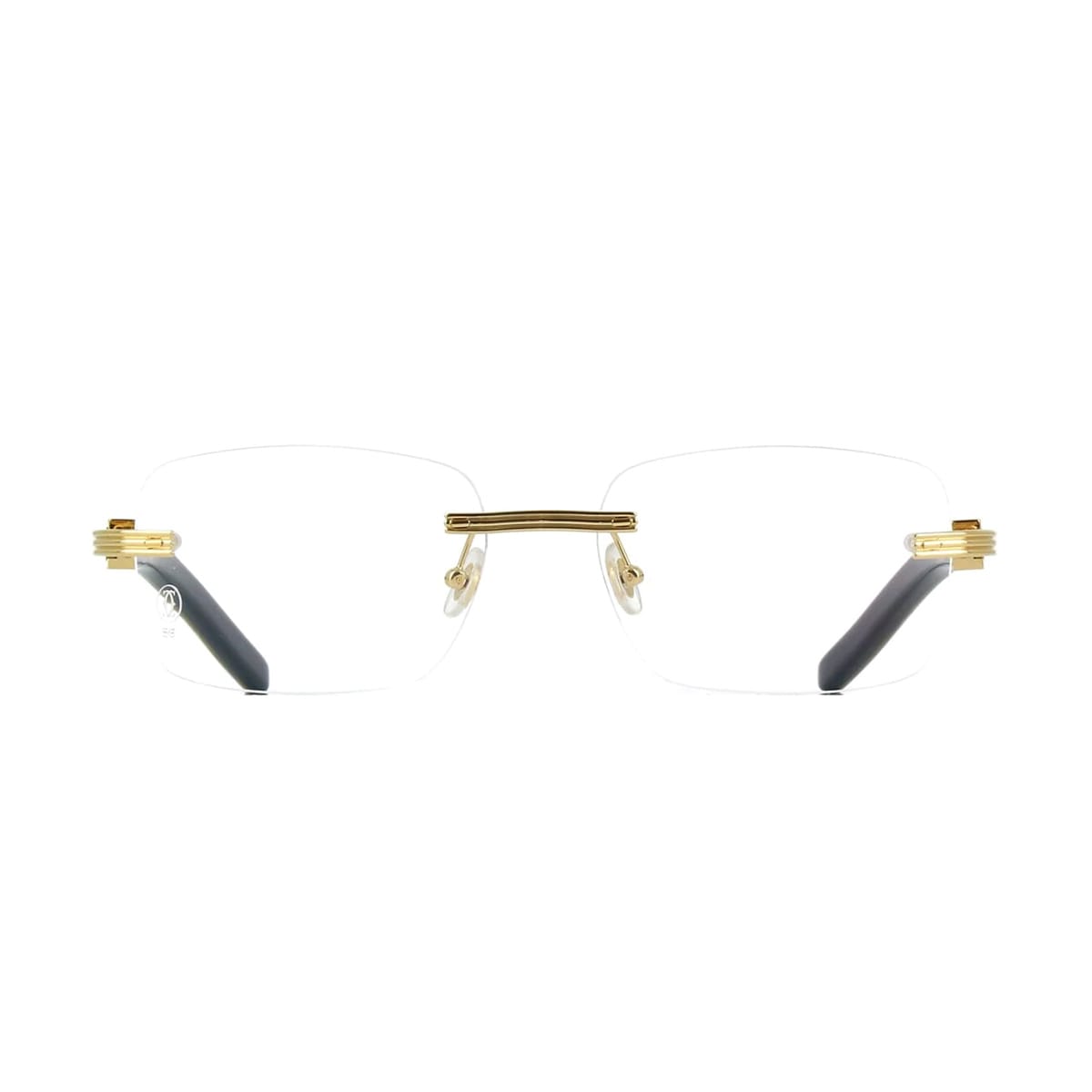 Cartier Ct0286o Premie Re De  003 Gold White Glasses In Nero